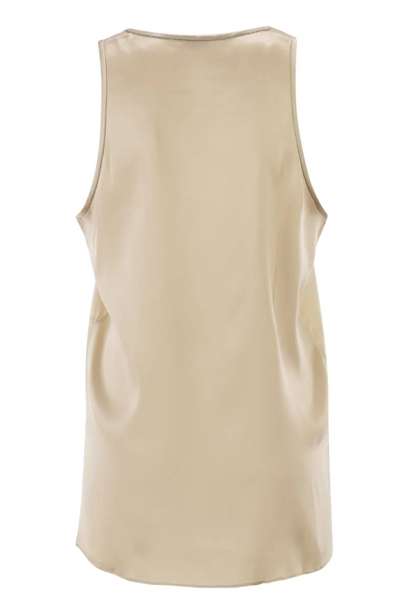 SATIN SCOOP-NECK TOP sold by Lord & Taylor product image thumbnail 2