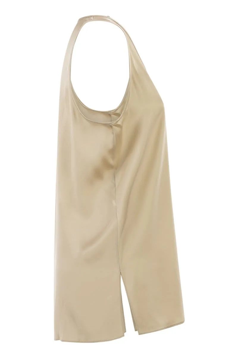 SATIN SCOOP-NECK TOP sold by Lord & Taylor product image thumbnail 3