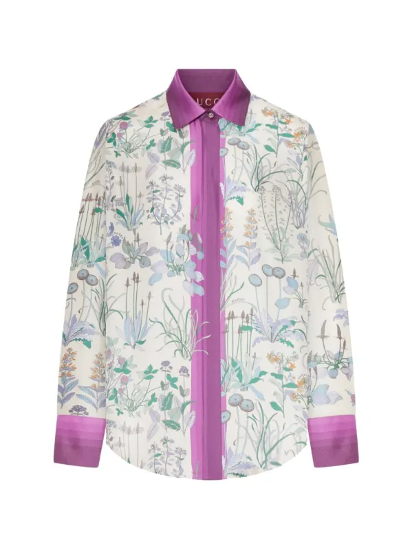 PRINTED SILK TWILL SHIRT sold by Lord & Taylor