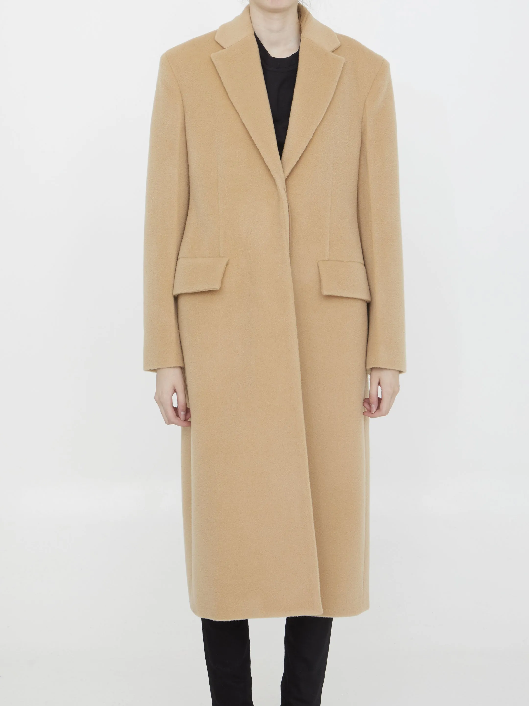Single-breasted wool coat sold by Lord & Taylor