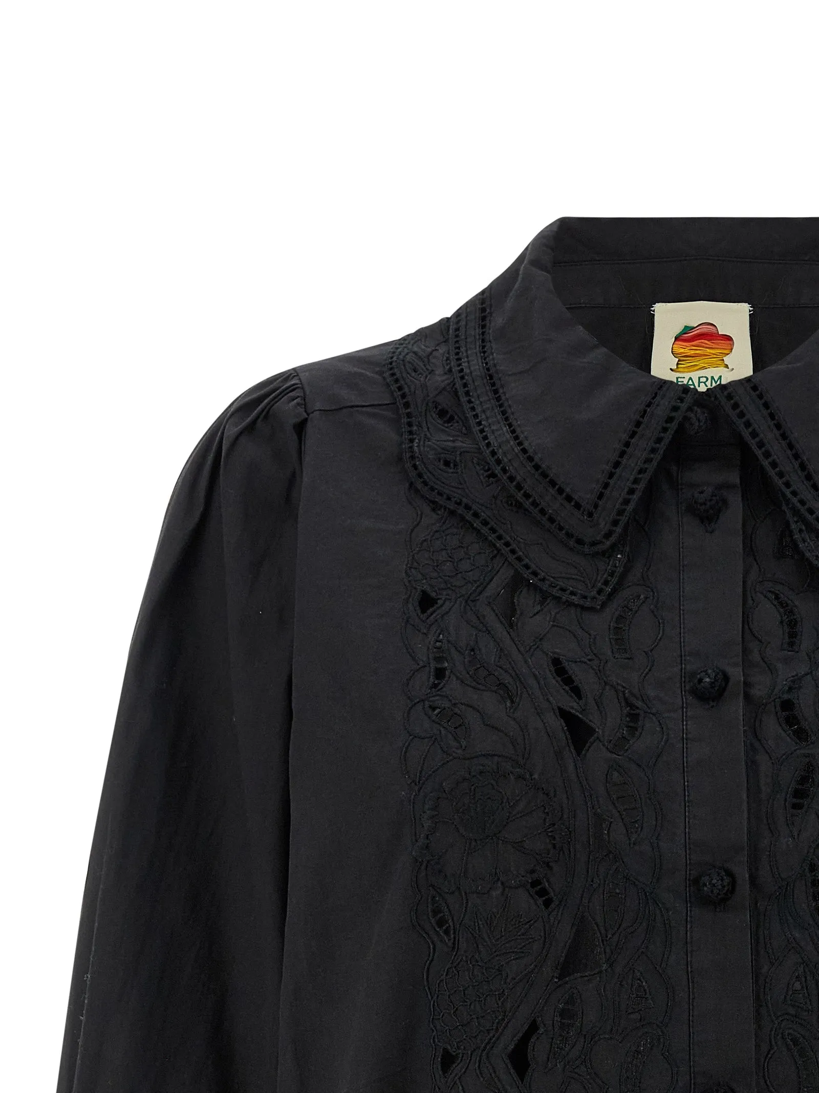 'Black embroidered' shirt sold by Lord & Taylor product image thumbnail 3