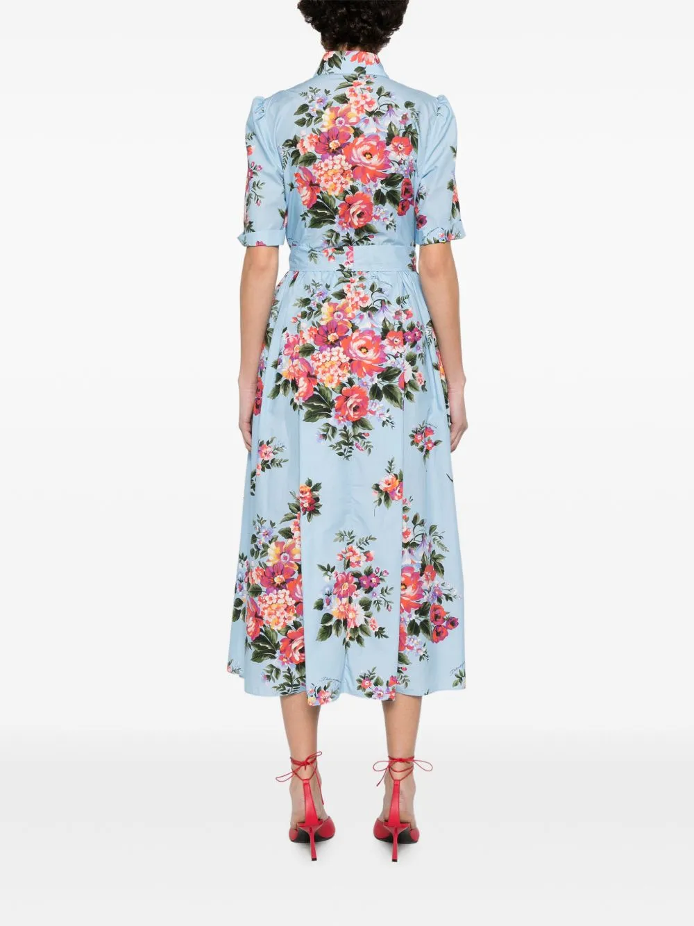 FLOWER PRINT MIDI DRESS sold by Lord & Taylor product image thumbnail 3