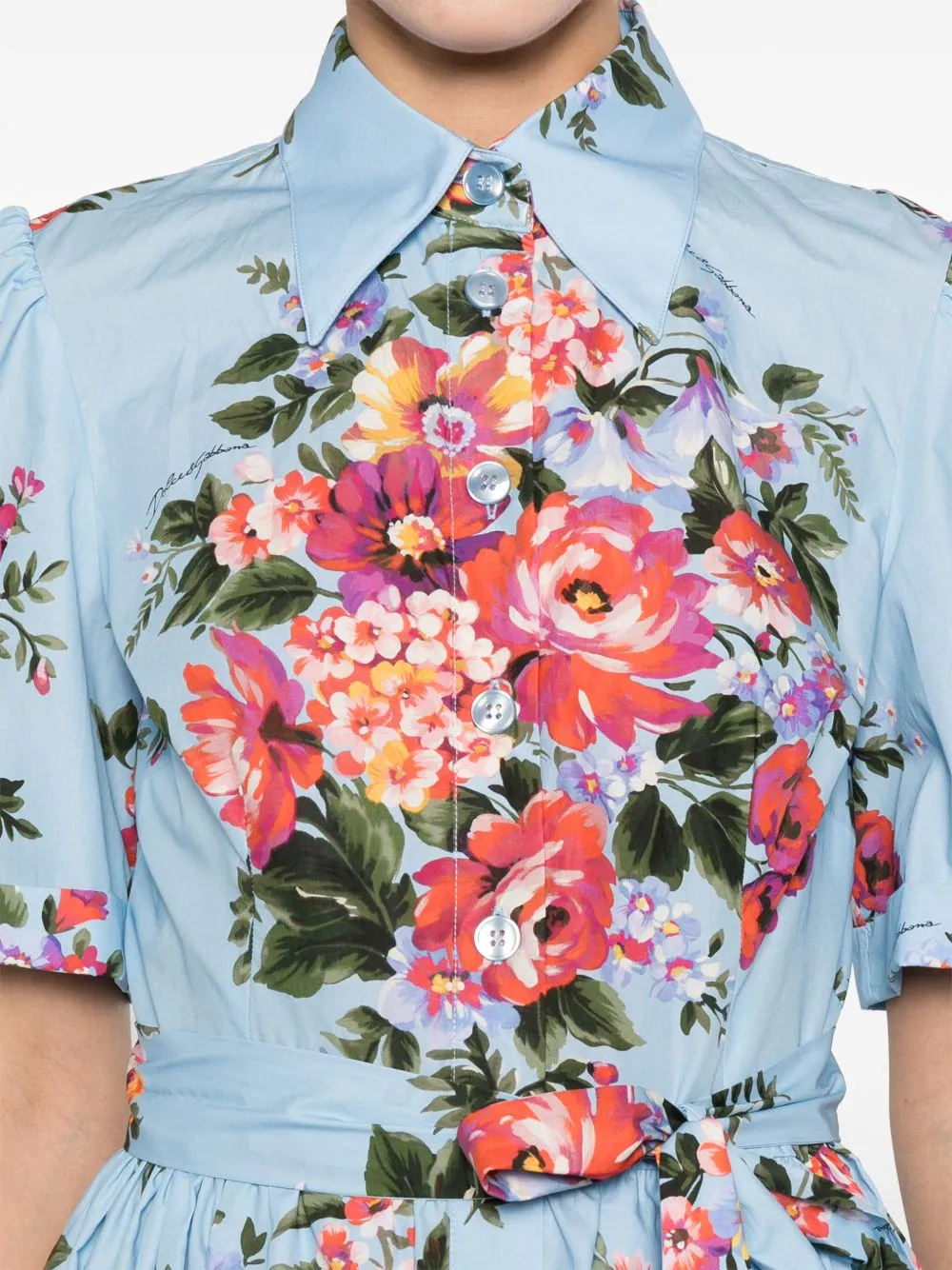 FLOWER PRINT MIDI DRESS sold by Lord & Taylor product image thumbnail 4