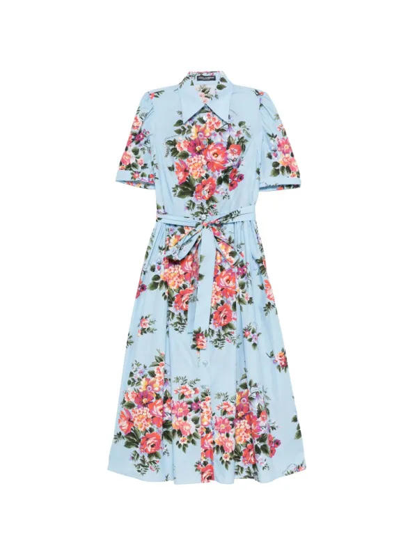FLOWER PRINT MIDI DRESS sold by Lord & Taylor