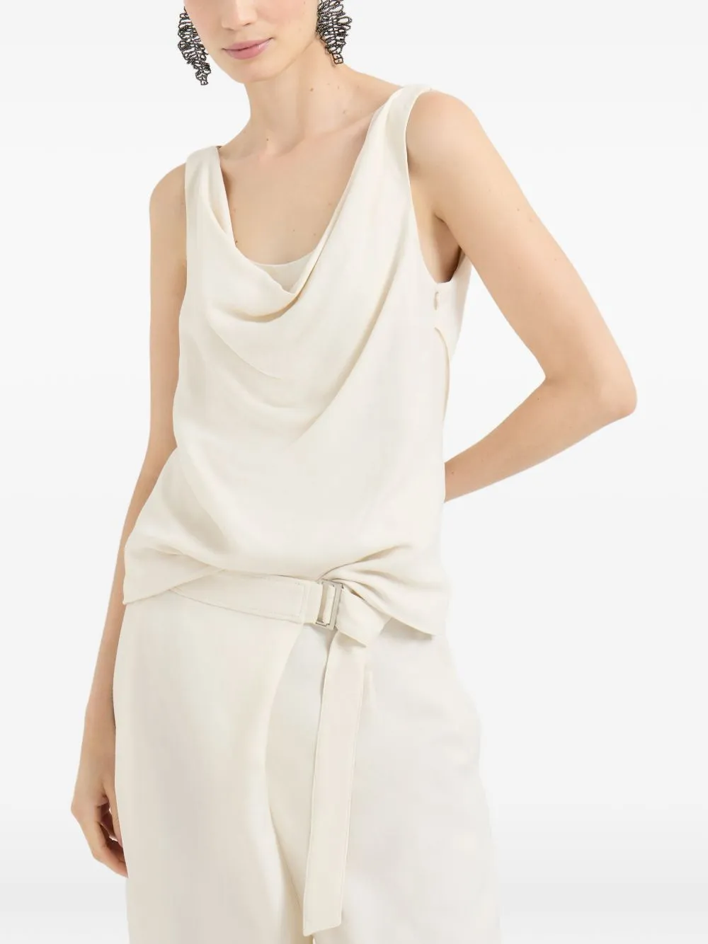 LINEN BLEND TANK TOP sold by Lord & Taylor product image thumbnail 4