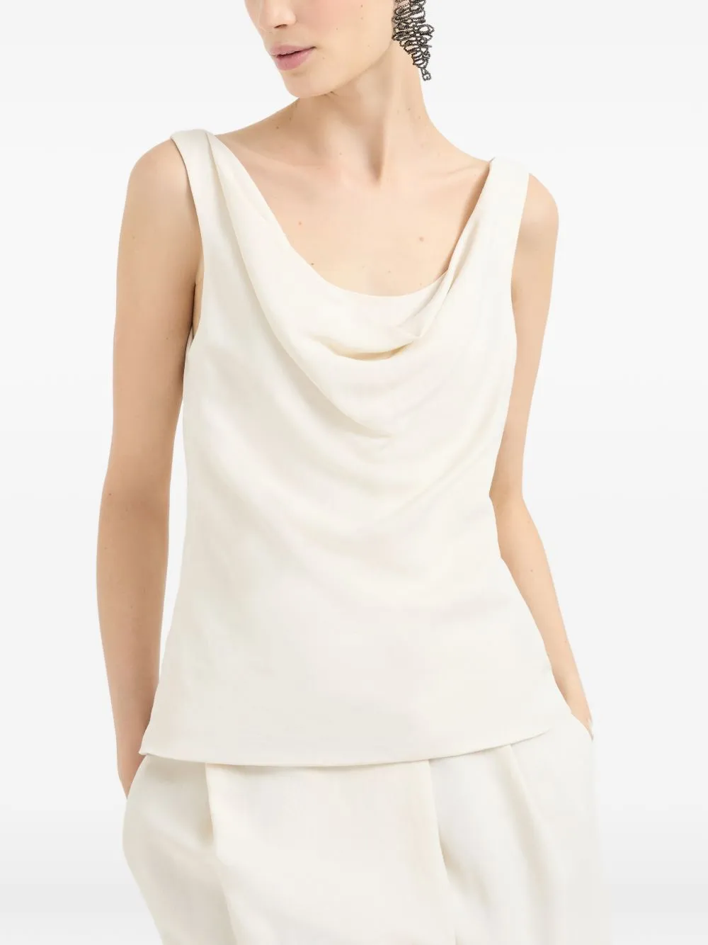 LINEN BLEND TANK TOP sold by Lord & Taylor product image thumbnail 5