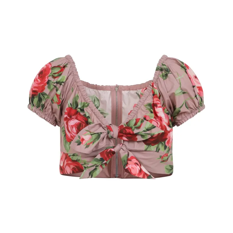 BOUQUET ROSE PRINT TOP sold by Lord & Taylor