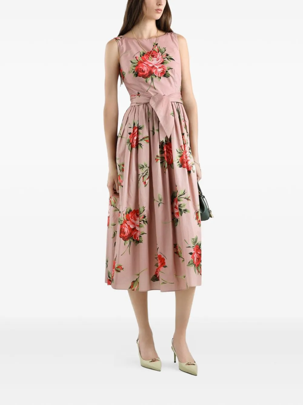 ROSE BOUQUET PRINT MIDI DRESS sold by Lord & Taylor product image thumbnail 2