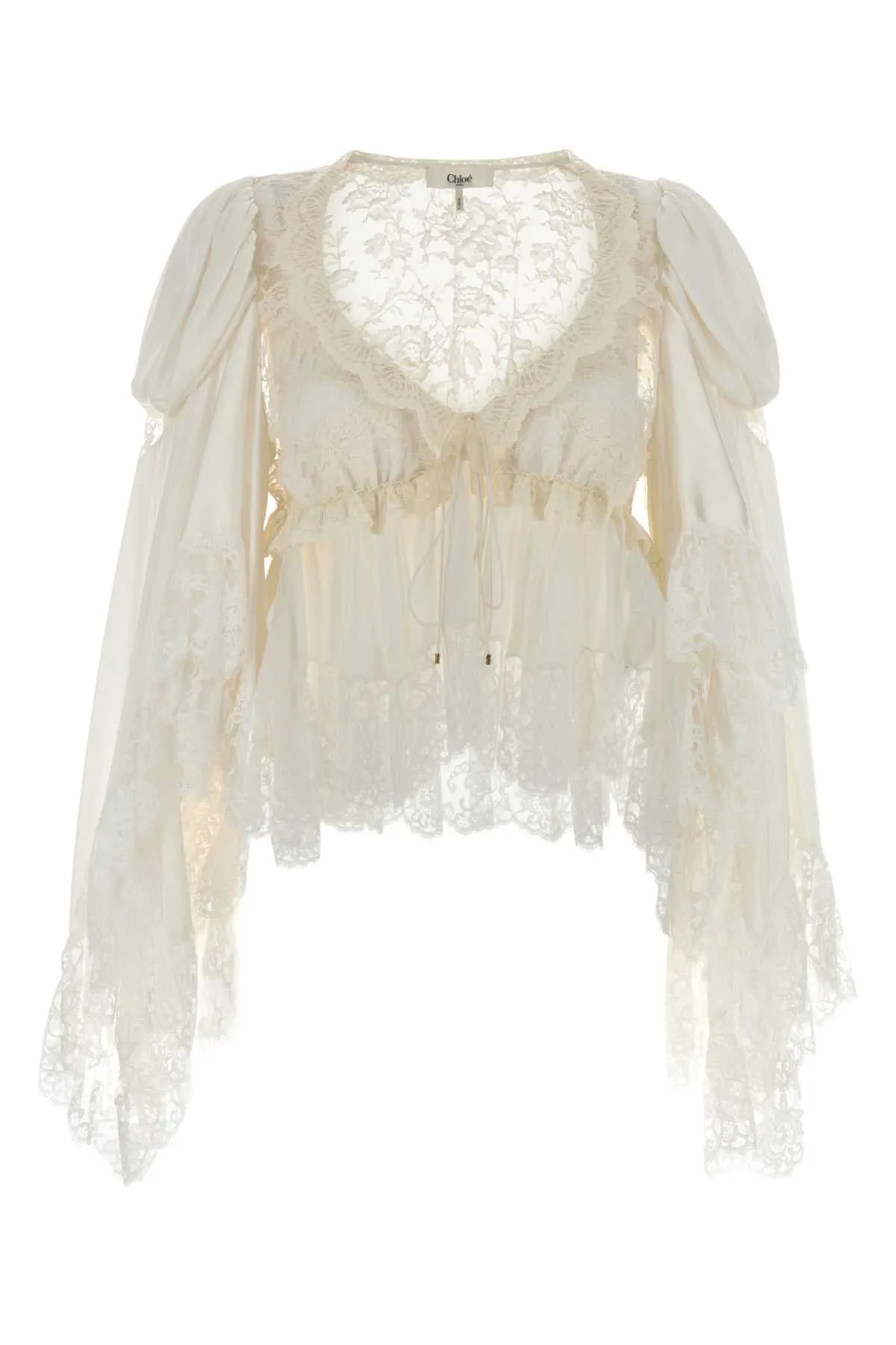 WHITE SATIN BLOUSE sold by Lord & Taylor