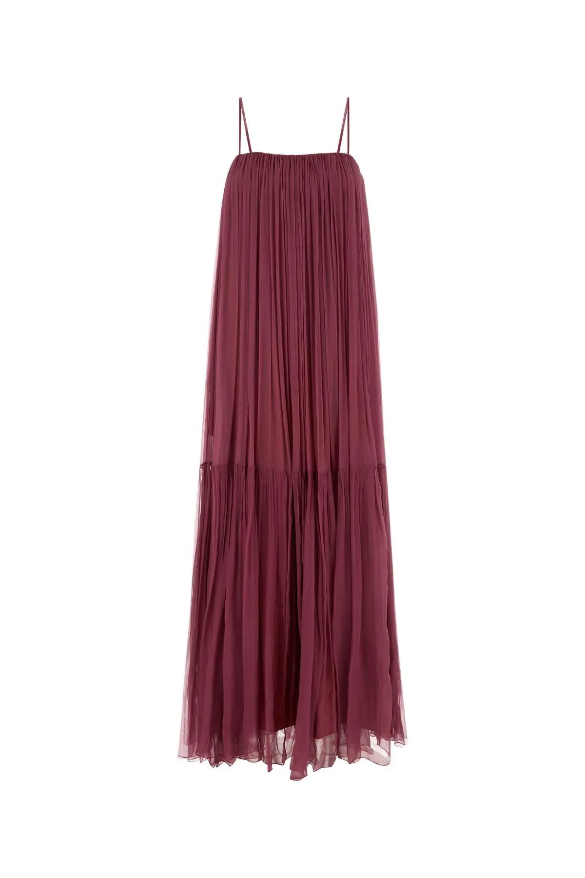 TYRIAN PURPLE SILK LONG DRESS sold by Lord & Taylor
