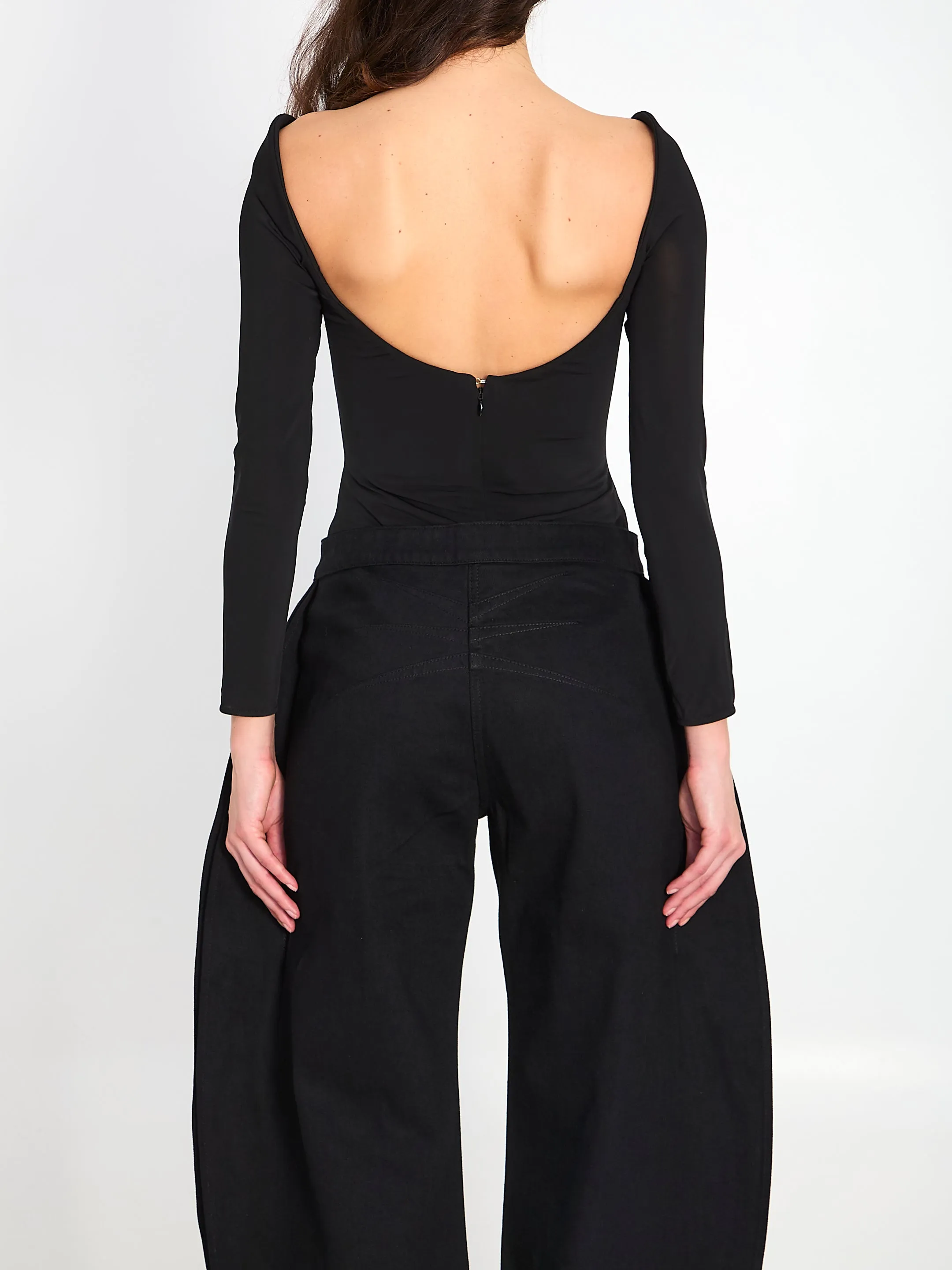 SCULPTED JERSEY BODYSUIT sold by Lord & Taylor product image thumbnail 4