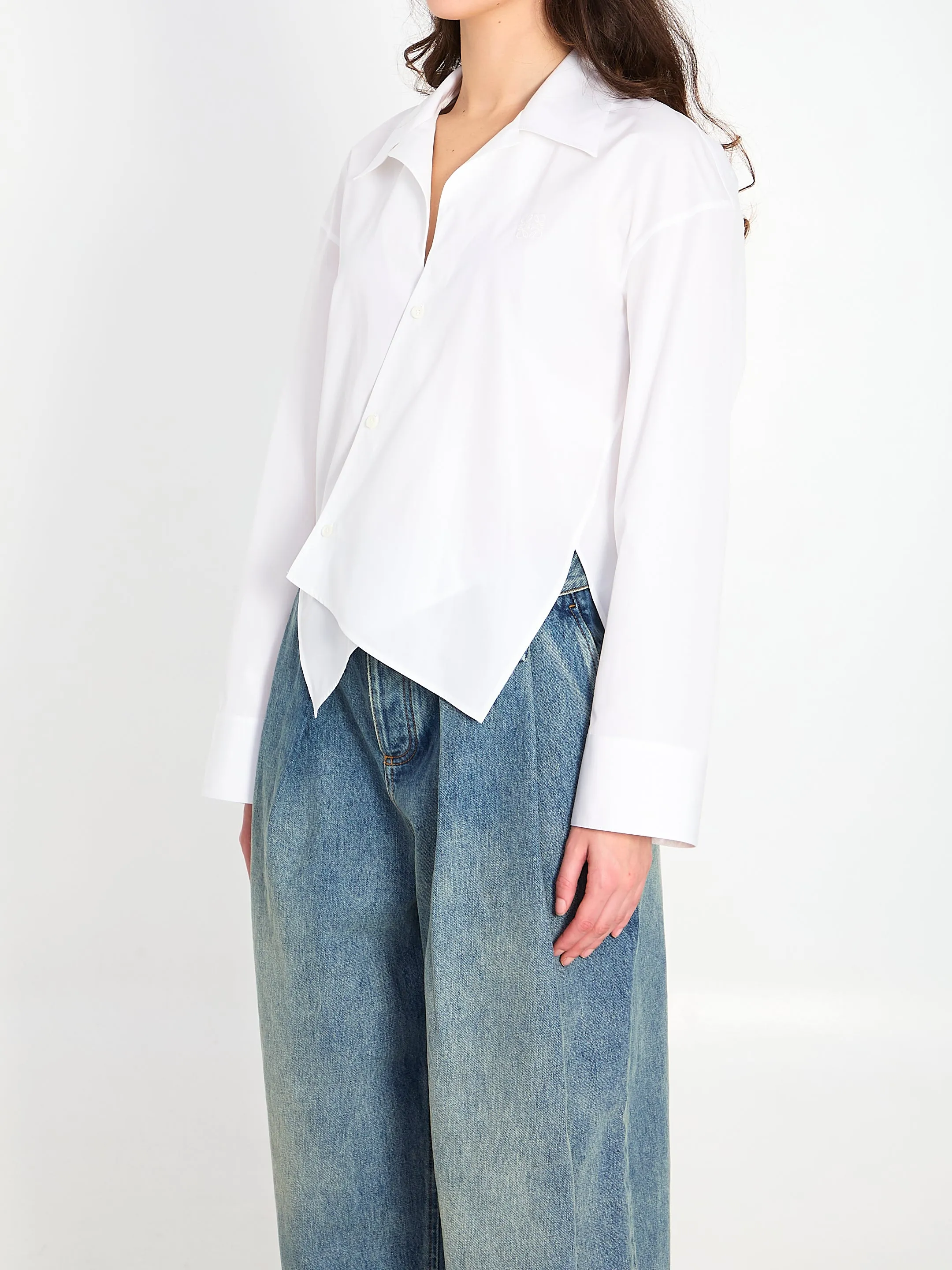 ASYMMETRIC COTTON SHIRT sold by Lord & Taylor product image thumbnail 2