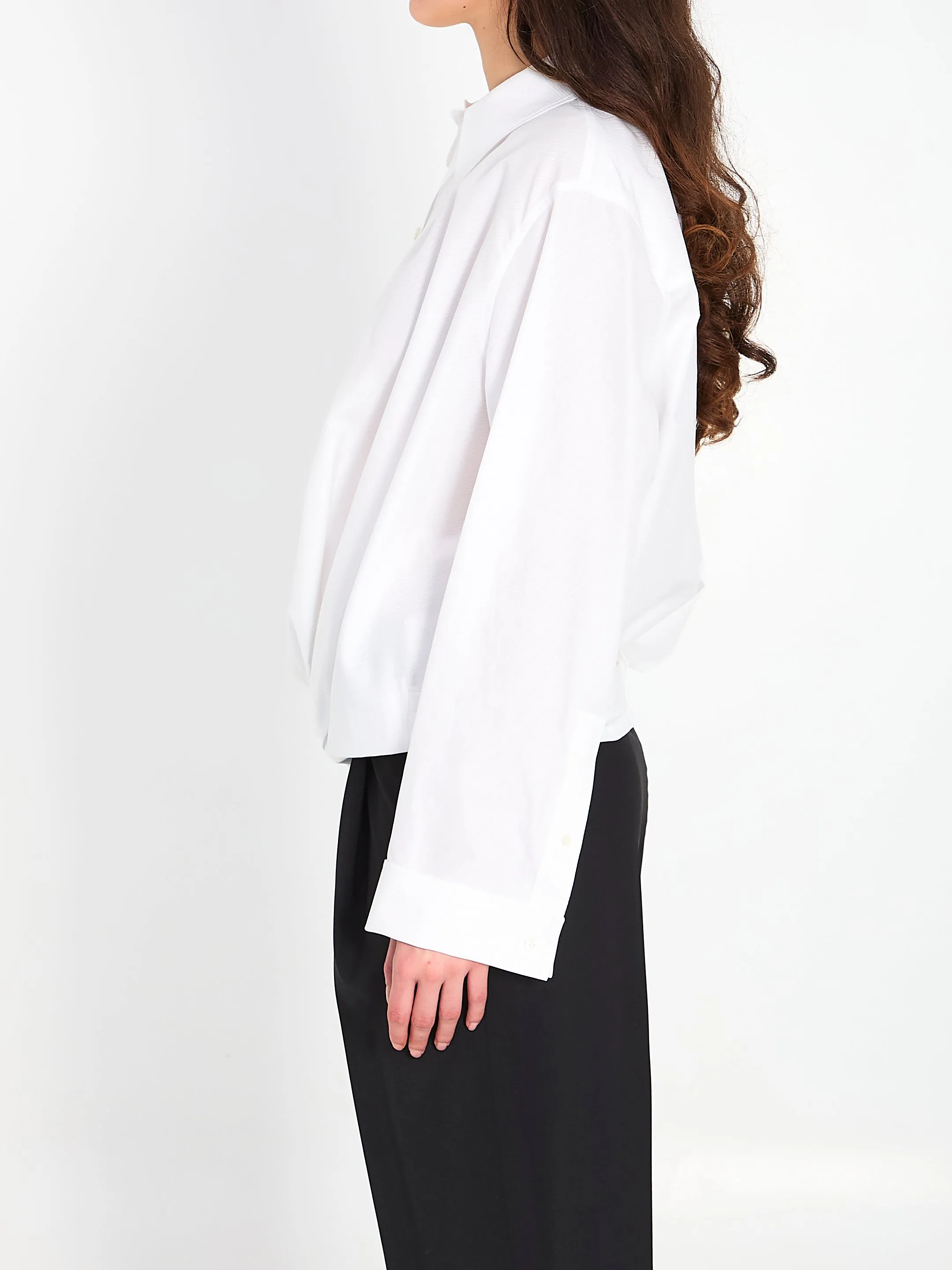 COTTON SHIRT WITH DRAPING sold by Lord & Taylor product image thumbnail 3
