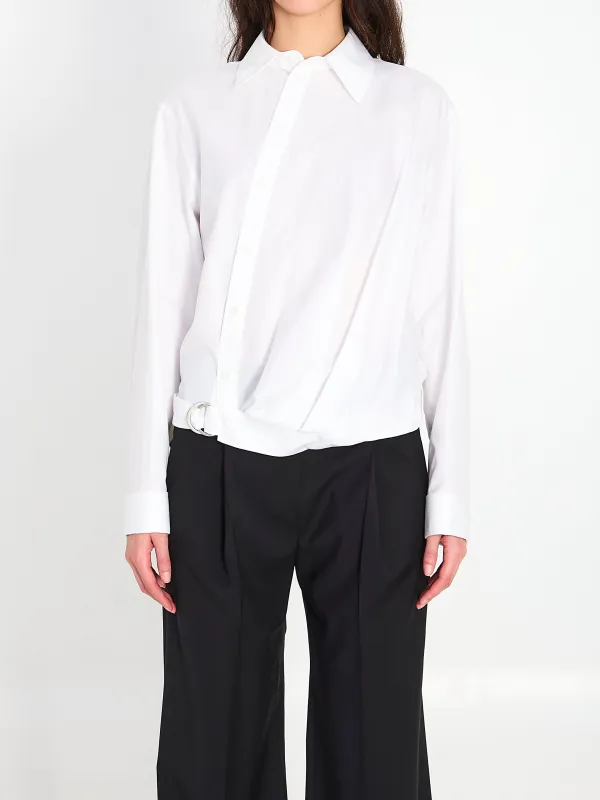 COTTON SHIRT WITH DRAPING made by Loewe
