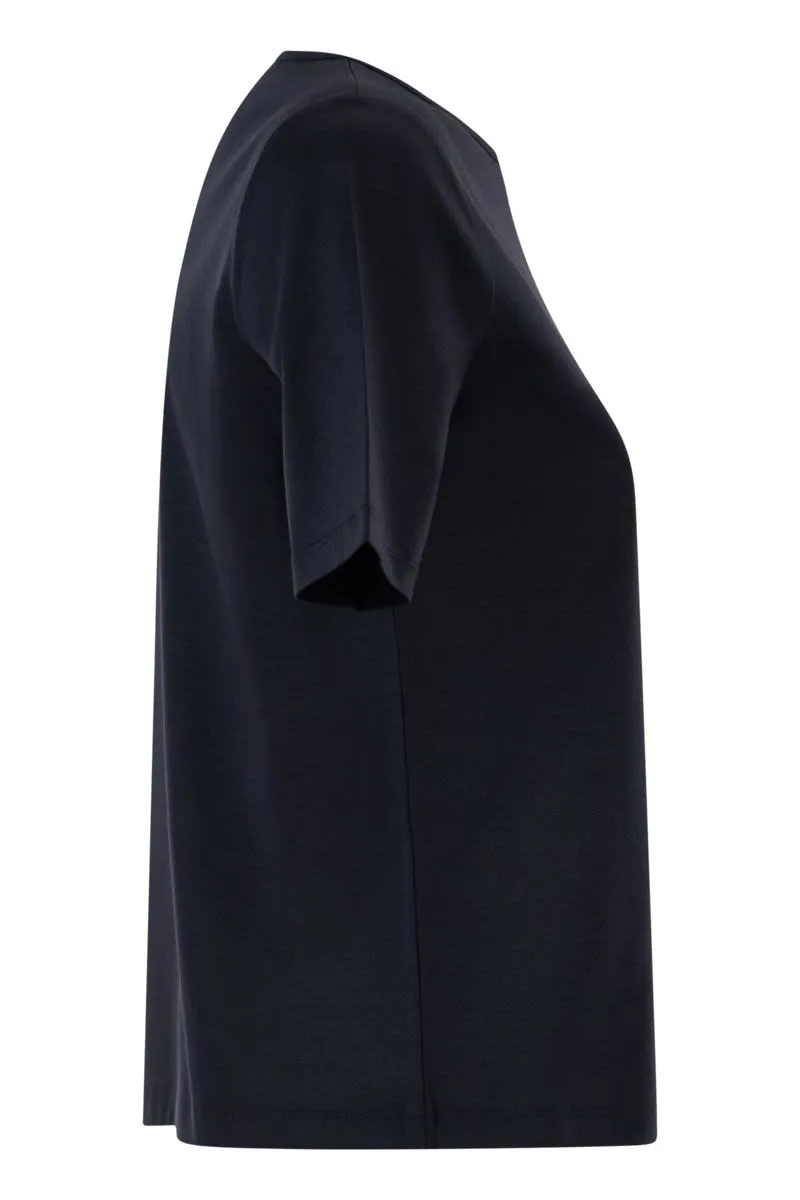 COTTON T-SHIRT WITH LOGO BUTTONS ON THE SIDES sold by Lord & Taylor product image thumbnail 3