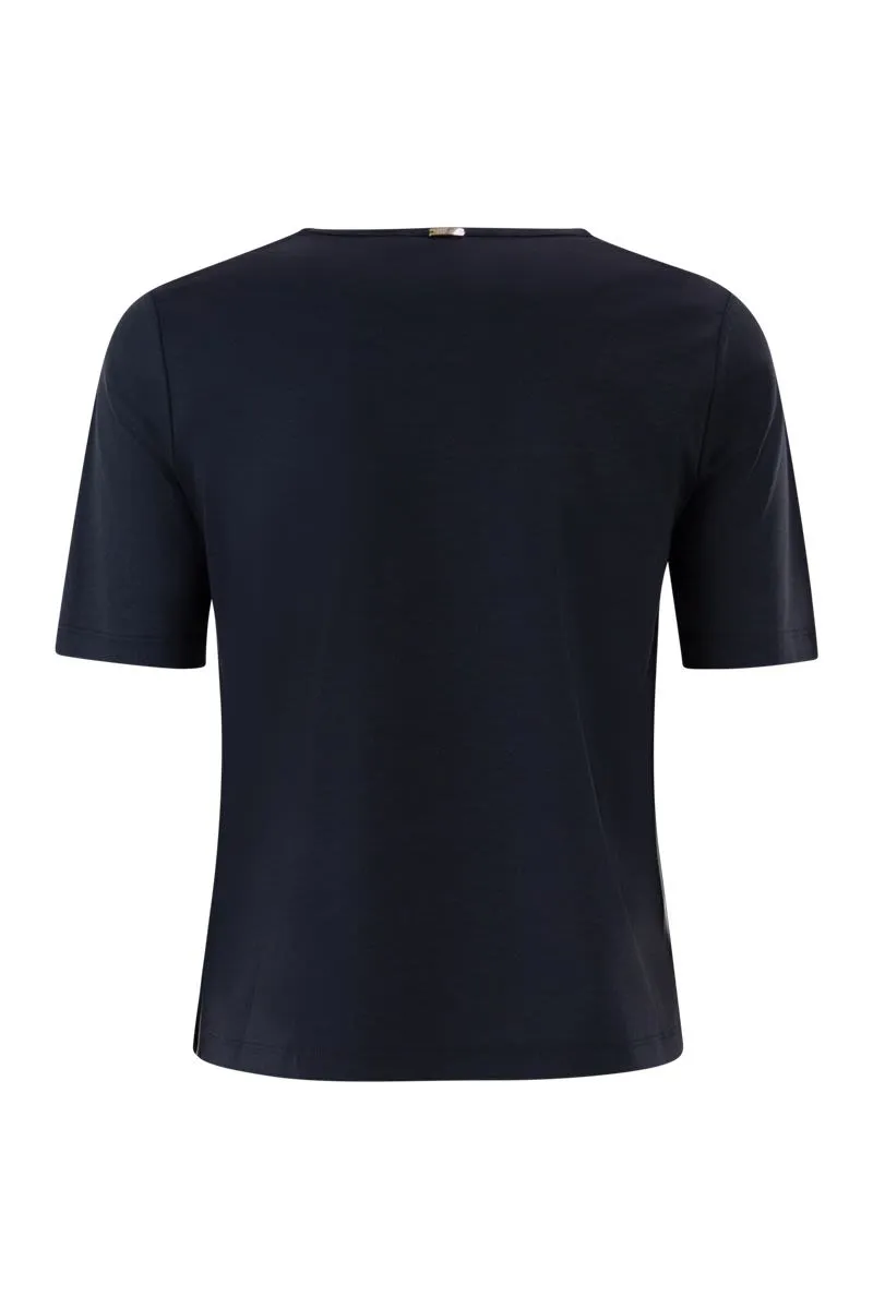 COTTON T-SHIRT WITH LOGO BUTTONS ON THE SIDES sold by Lord & Taylor product image thumbnail 2
