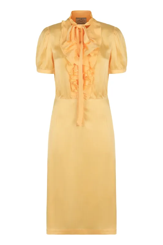 MIDI DRESS IN COTTON made by Prada