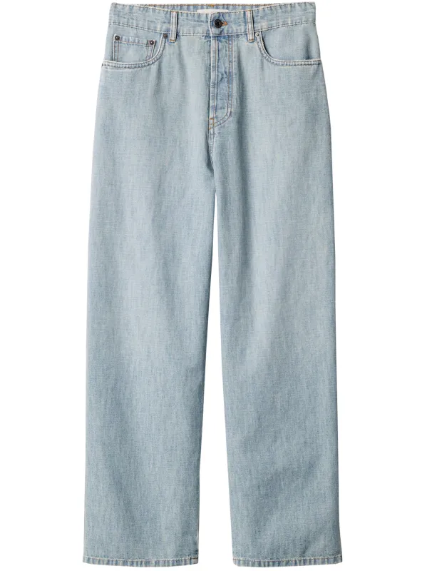 BLUE COTTON REGULAR STRAIGHT PANTS sold by Lord & Taylor