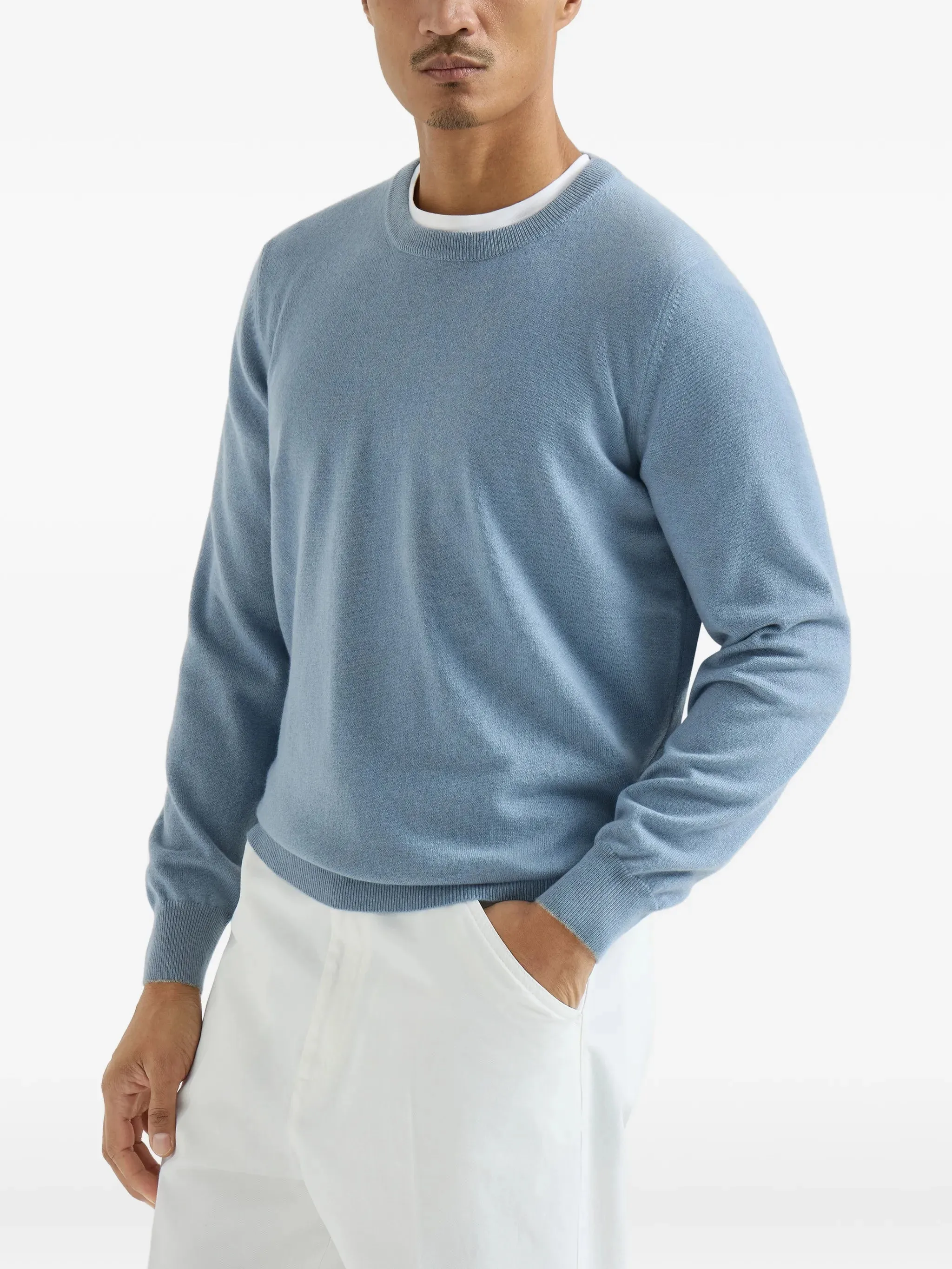 LIGHTBLUE CASHMERE CREWNECK SWEATER sold by Lord & Taylor product image thumbnail 3