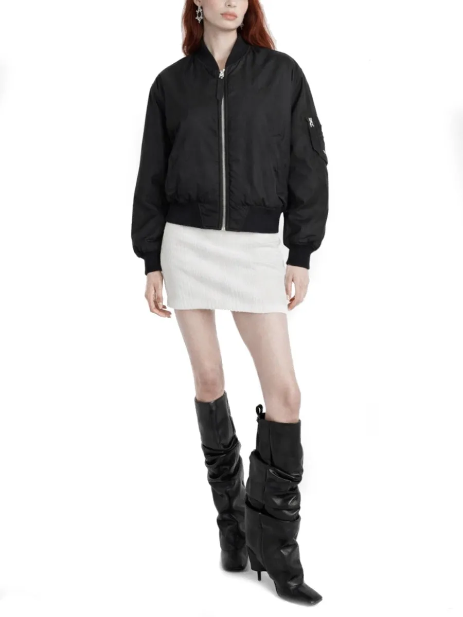 BLACK POLYESTER BOMBER JACKETS sold by Lord & Taylor product image thumbnail 2