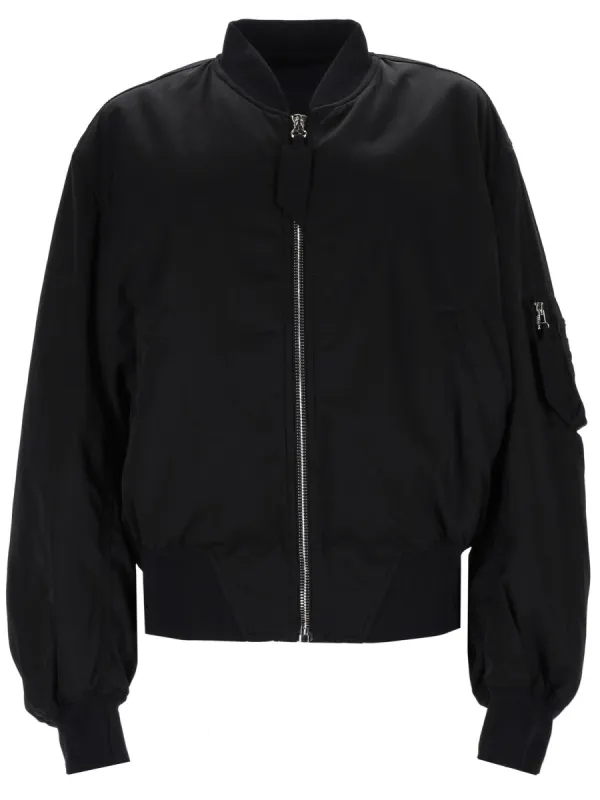 BLACK POLYESTER BOMBER JACKETS made by The Attico