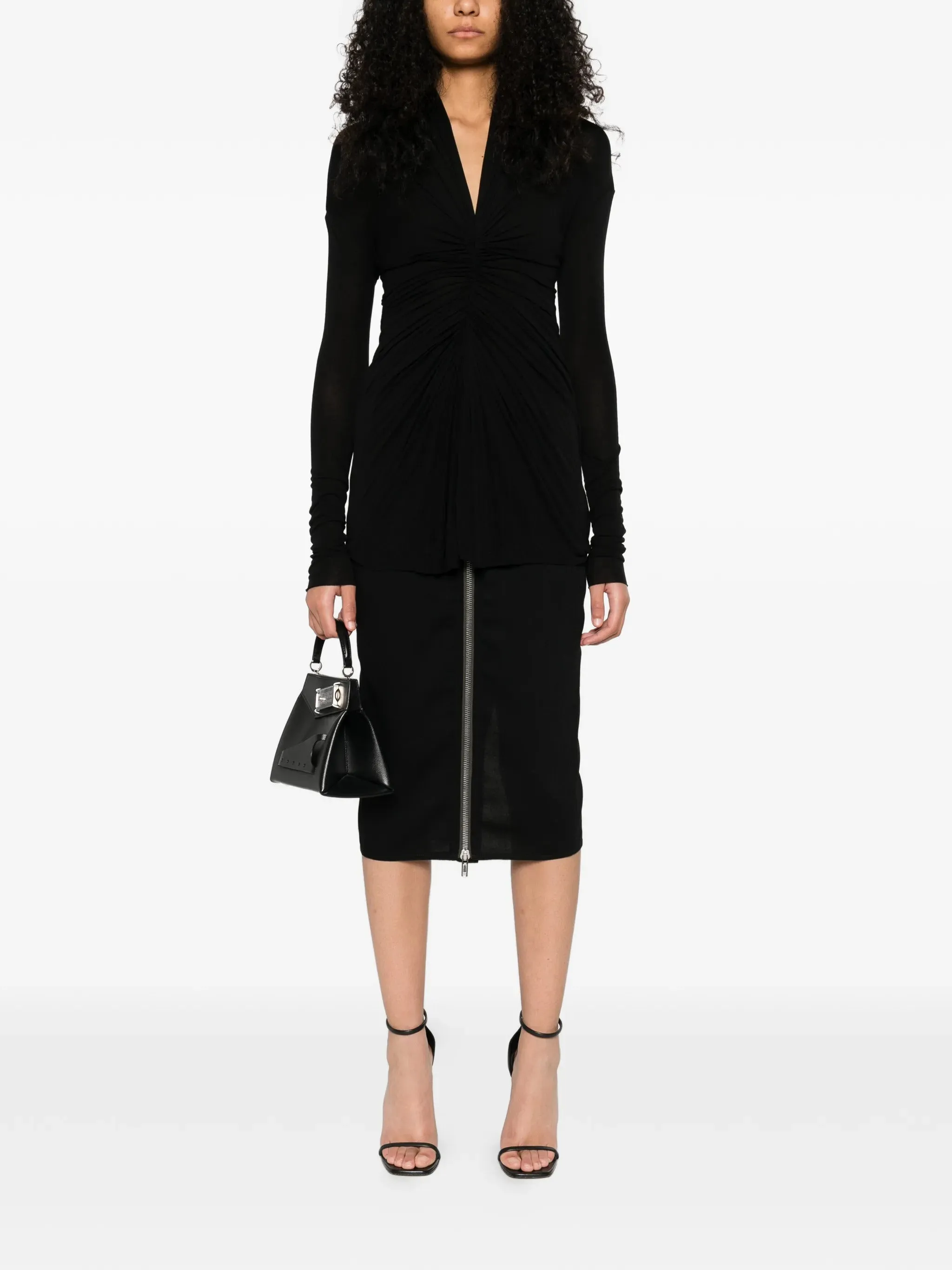 BLACK VISCOSE SILK RADIANCE TOP sold by Lord & Taylor product image thumbnail 2