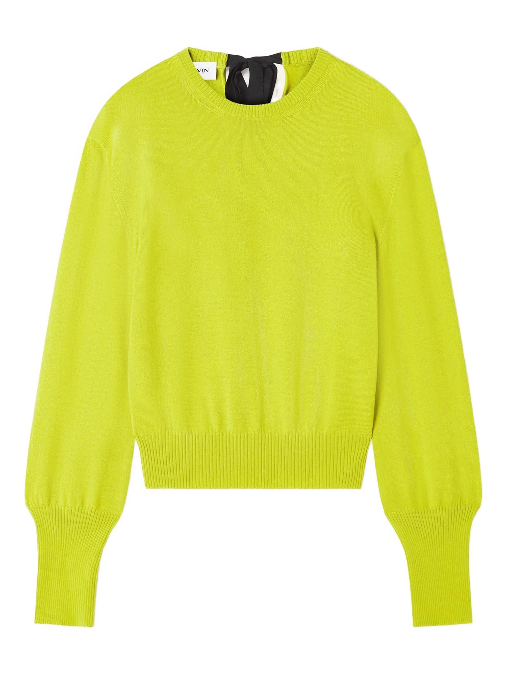 GREEN WOOL GROS GRAIN JUMPER sold by Lord & Taylor