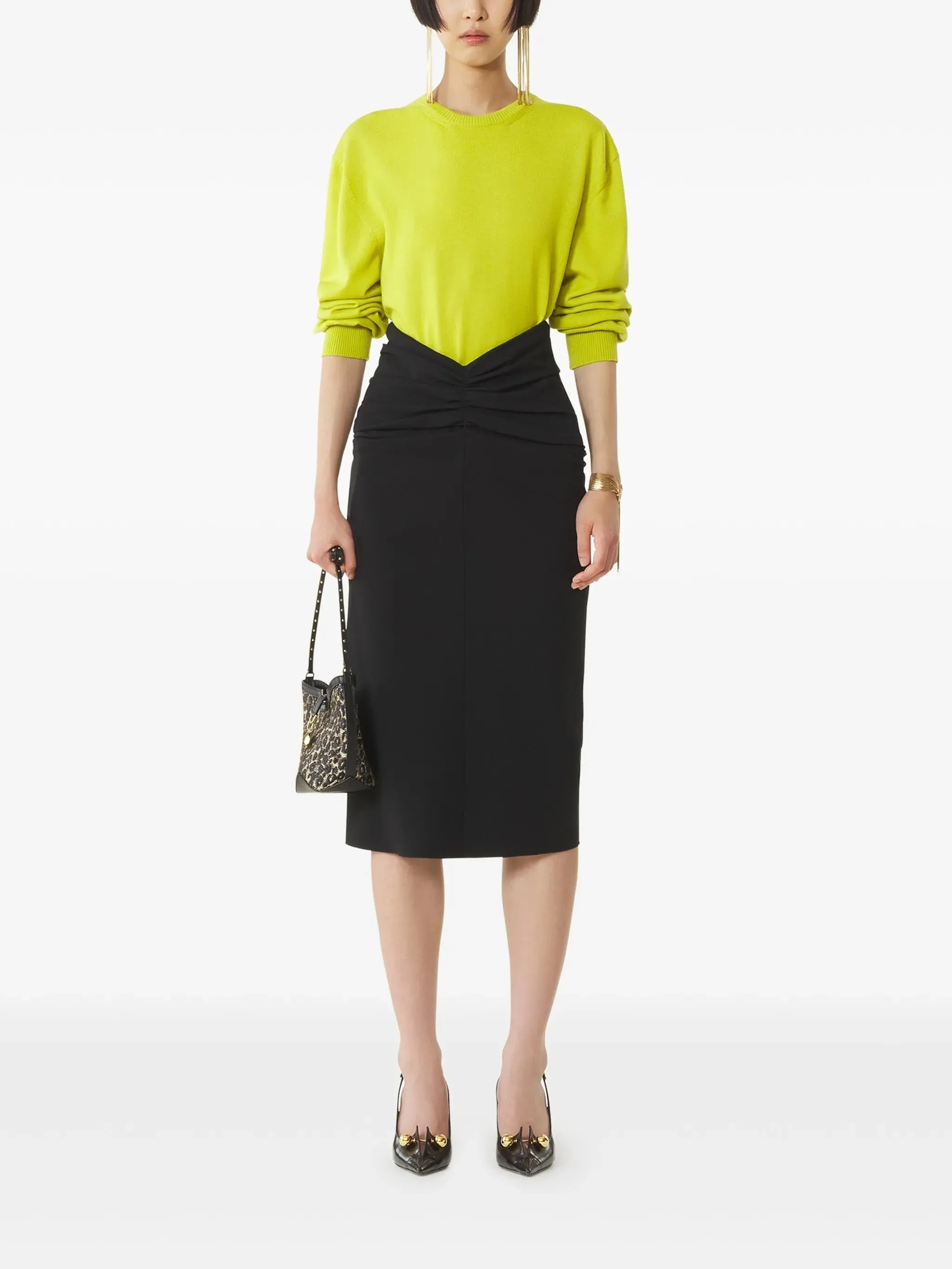 GREEN WOOL GROS GRAIN JUMPER sold by Lord & Taylor product image thumbnail 2