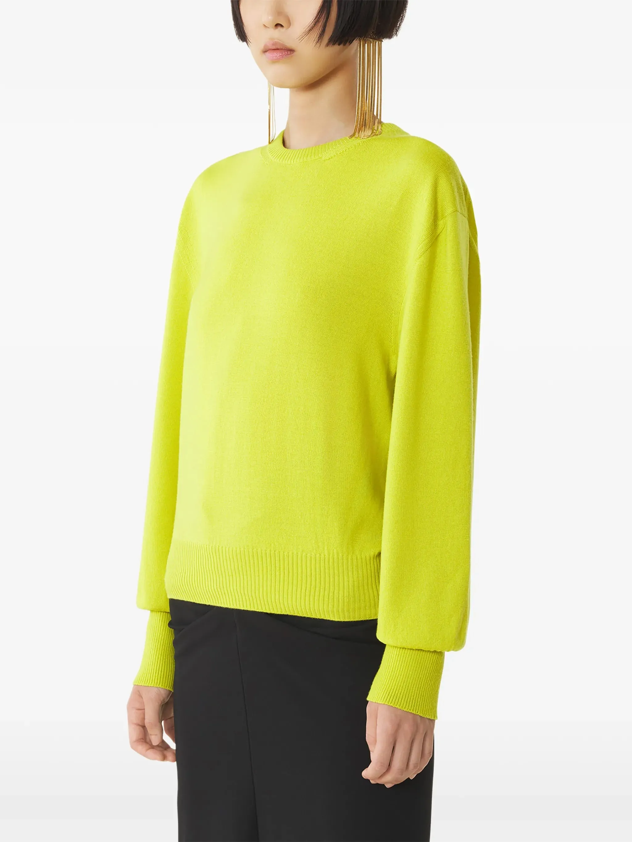 GREEN WOOL GROS GRAIN JUMPER sold by Lord & Taylor product image thumbnail 3
