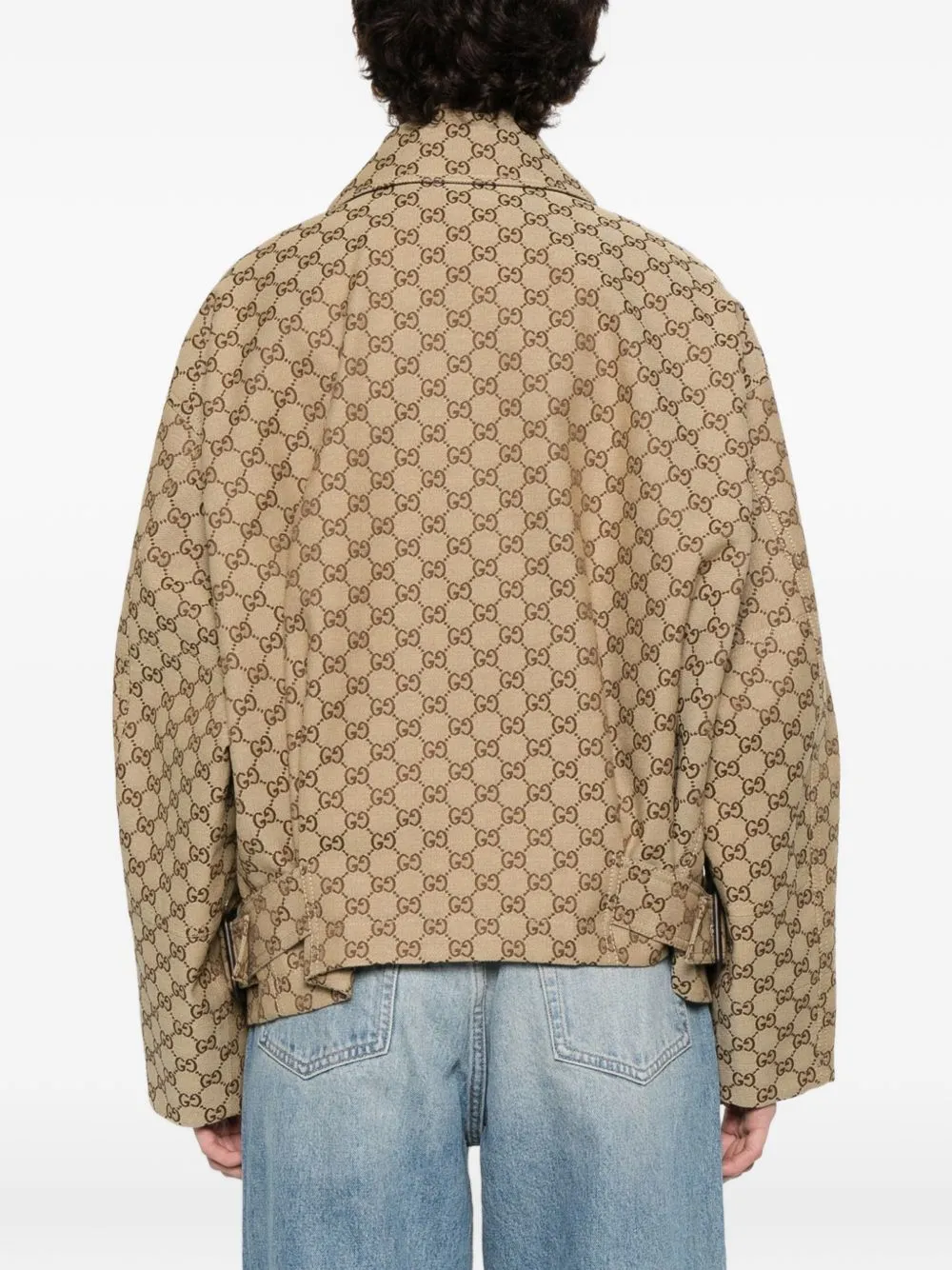 BROWN VISCOSE BOMBER GG CANVAS sold by Lord & Taylor product image thumbnail 3