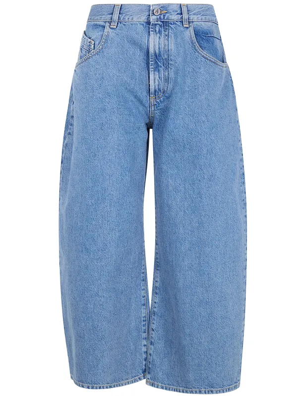 BLUE COTTON BOYFRIEND JEANS made by The Attico
