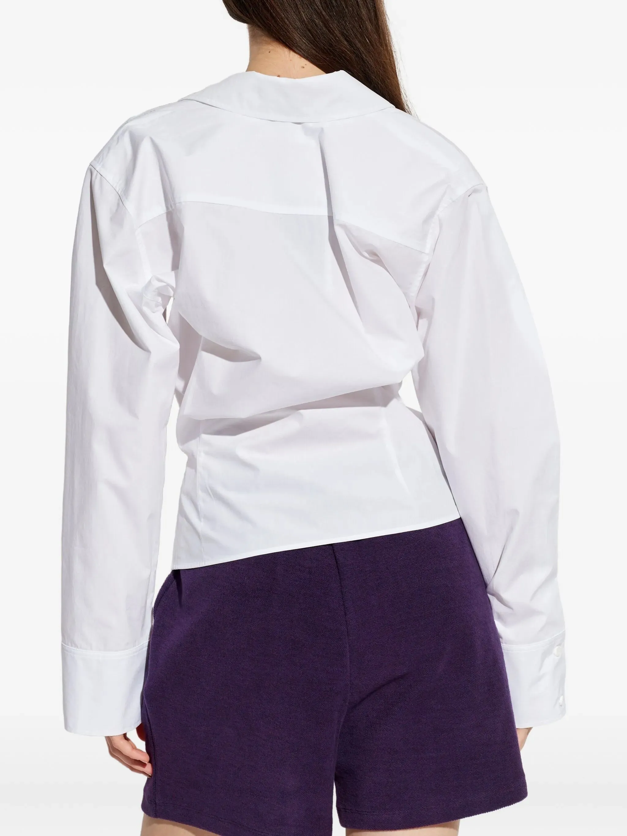 WHITE COTTON PLAIN SHIRT sold by Lord & Taylor product image thumbnail 4