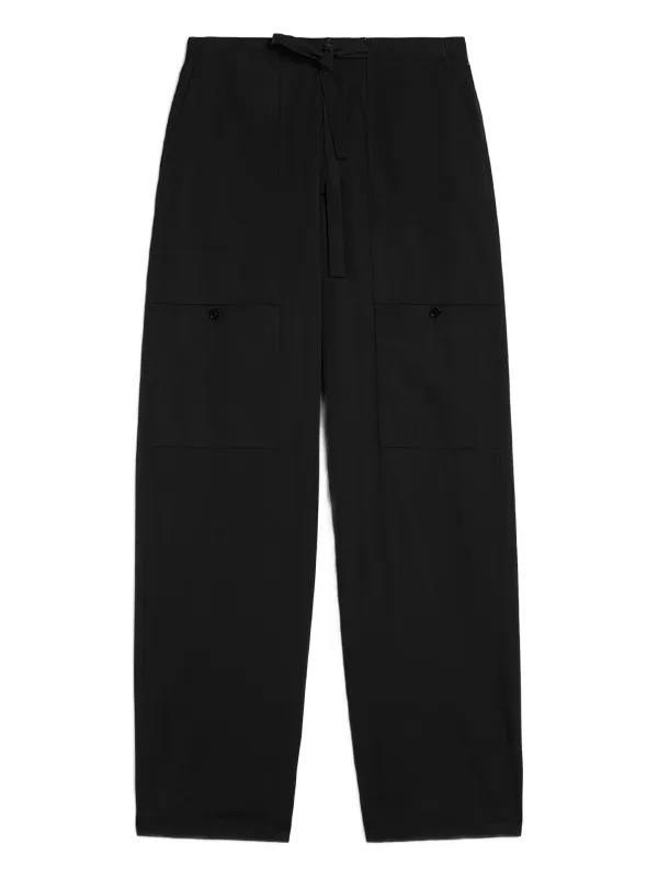 BLACK COTTON WIDE LEG PANTS sold by Lord & Taylor