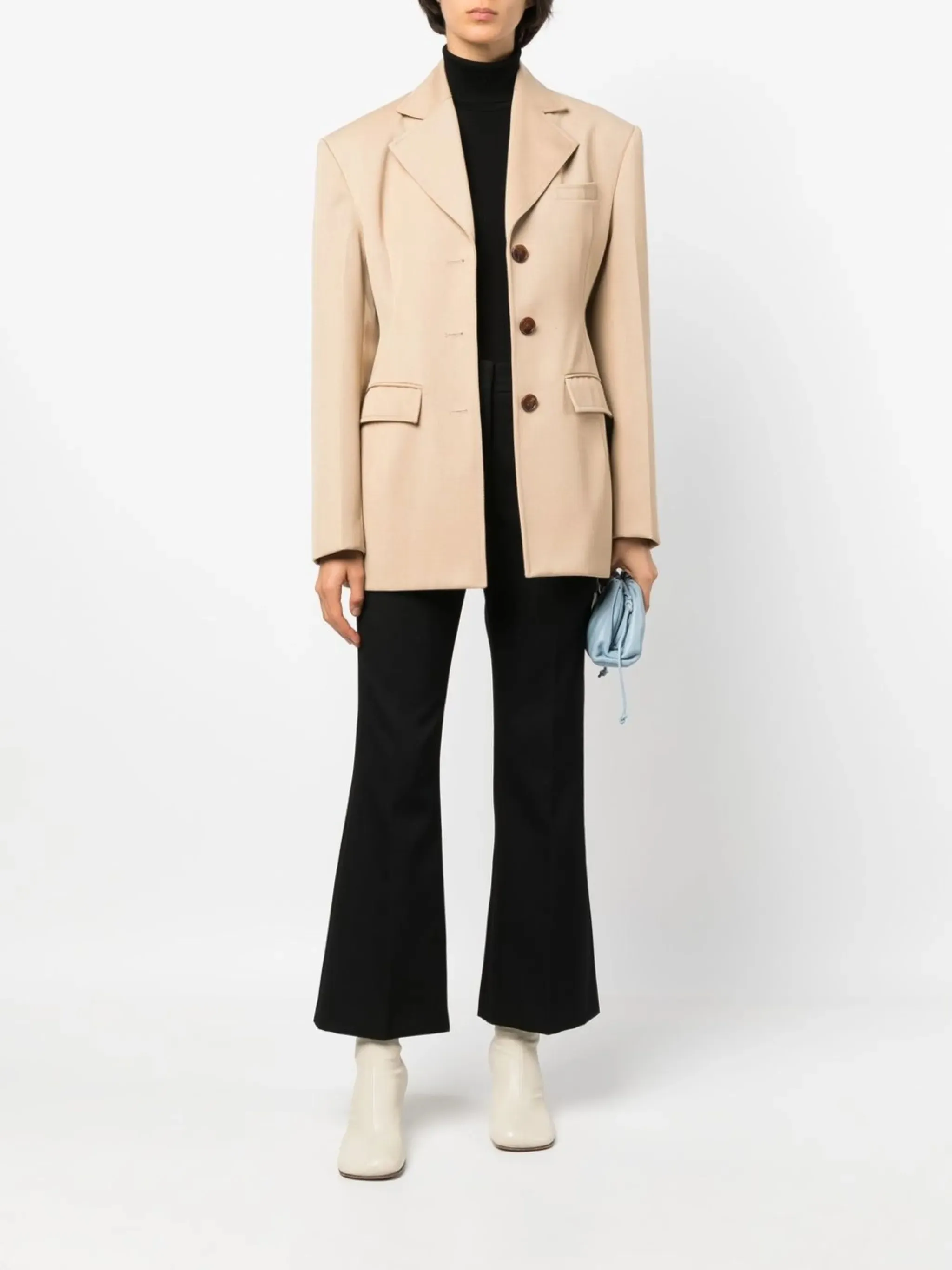 BLACK WOOL REGULAR STRAIGHT TROUSER sold by Lord & Taylor product image thumbnail 2