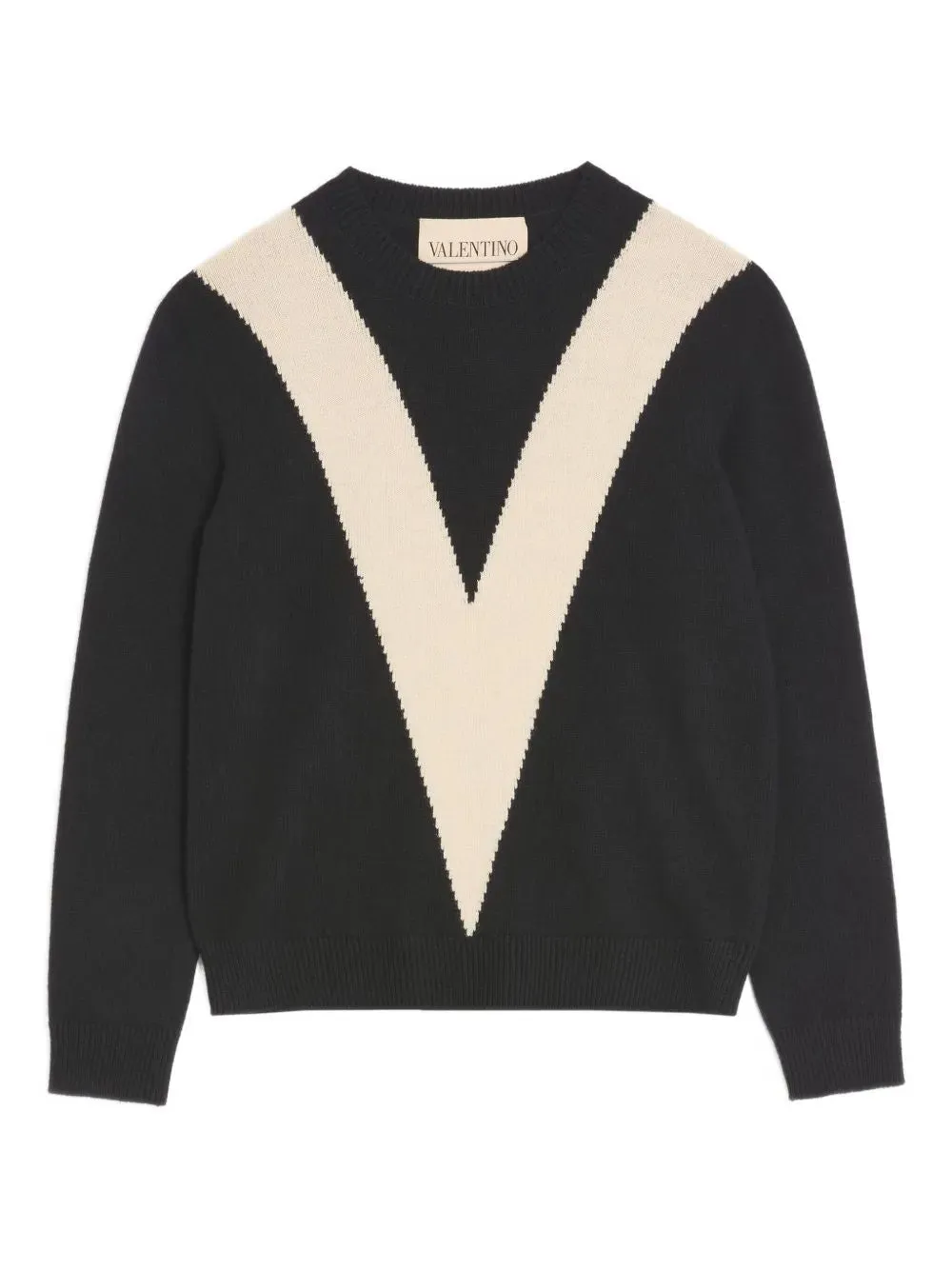 BLACK WOOL CREWNECK SWEATER sold by Lord & Taylor