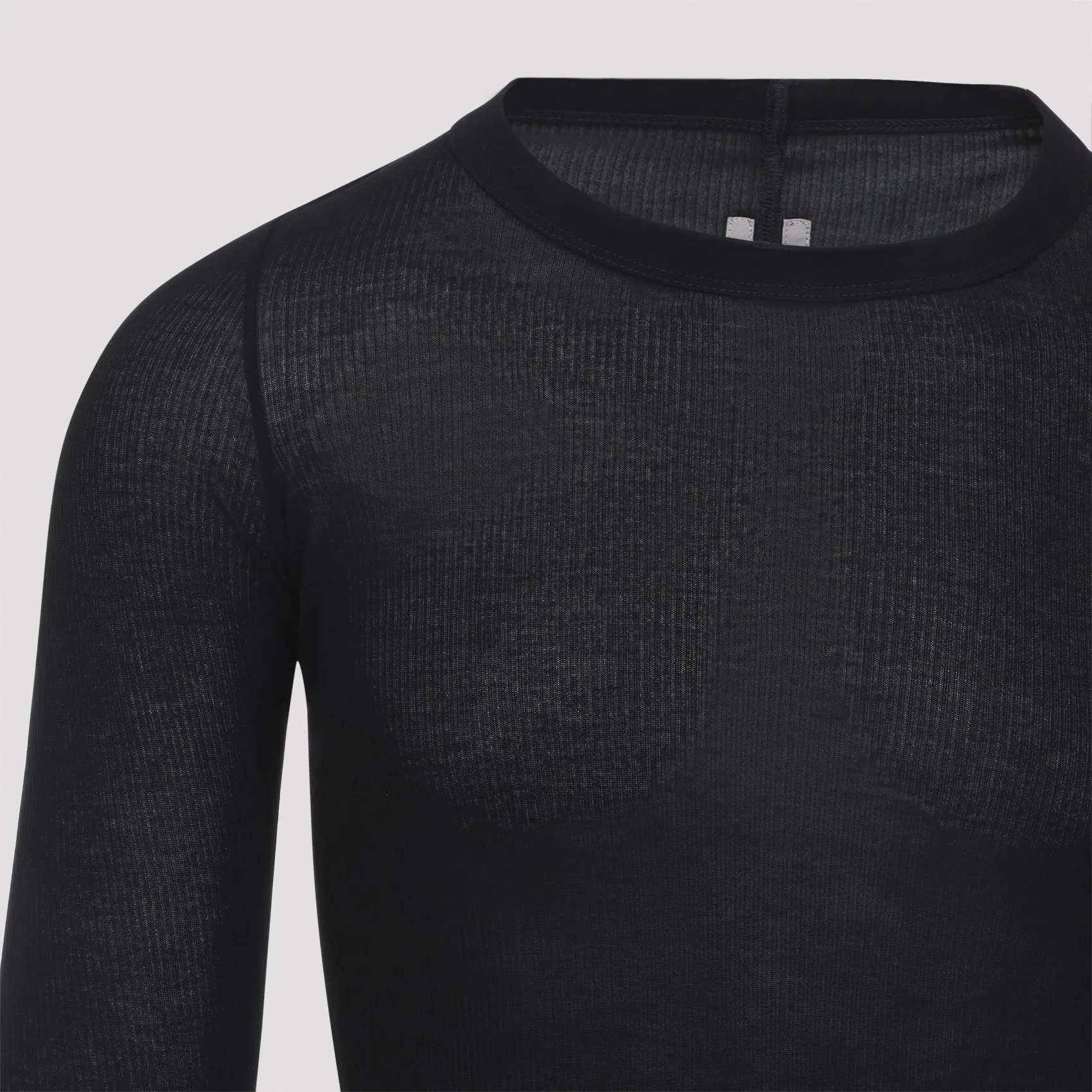 BLACK VISCOSE SILK RIB LS TSHIRT sold by Lord & Taylor product image thumbnail 4