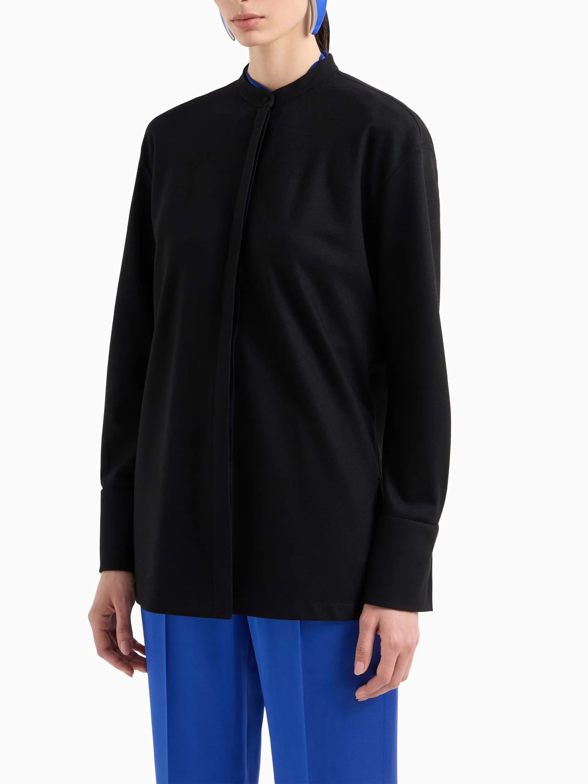 BLACK LONG SLEEVE BLOUSE PLAIN sold by Lord & Taylor product image thumbnail 2