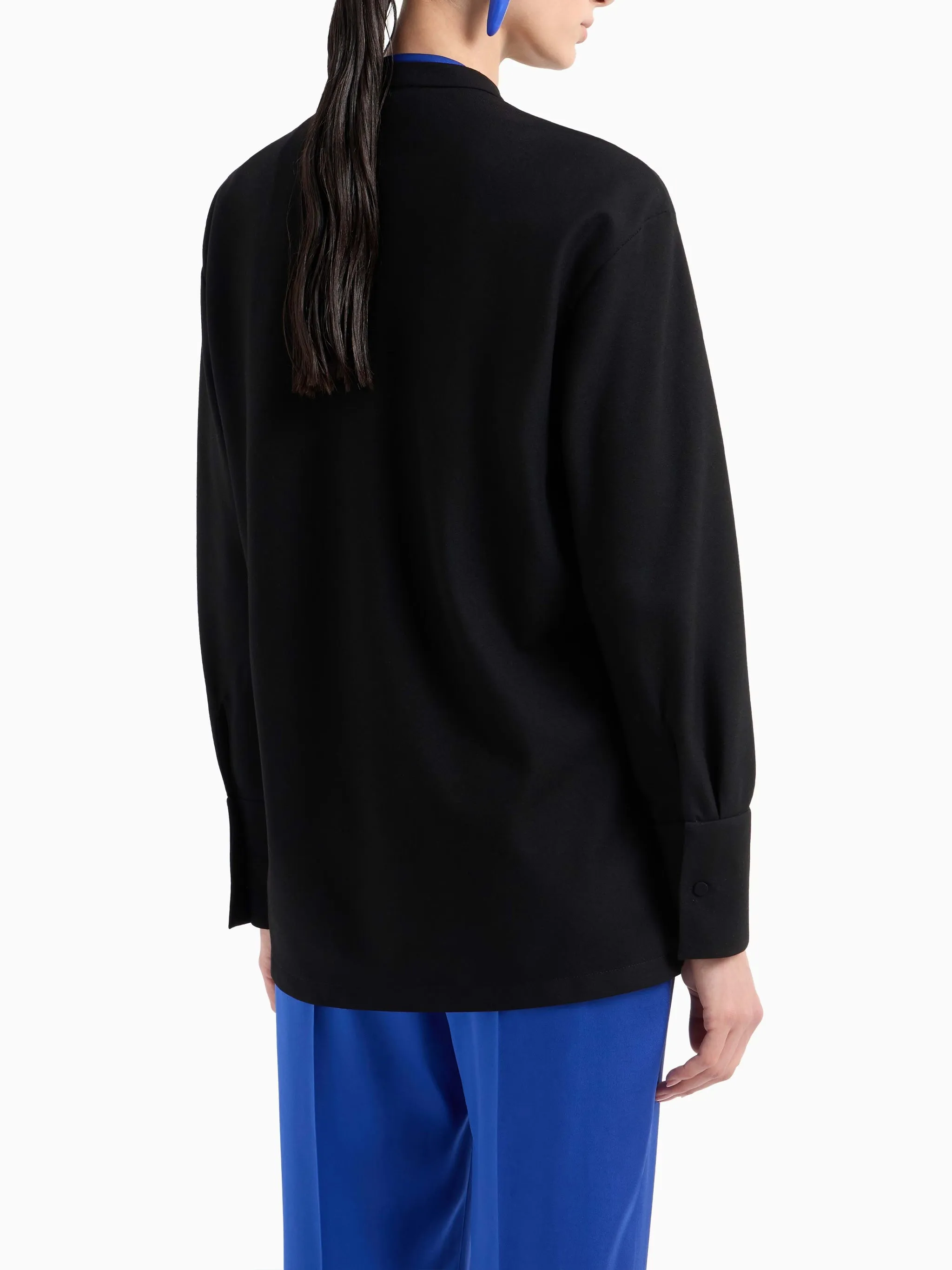 BLACK LONG SLEEVE BLOUSE PLAIN sold by Lord & Taylor product image thumbnail 3