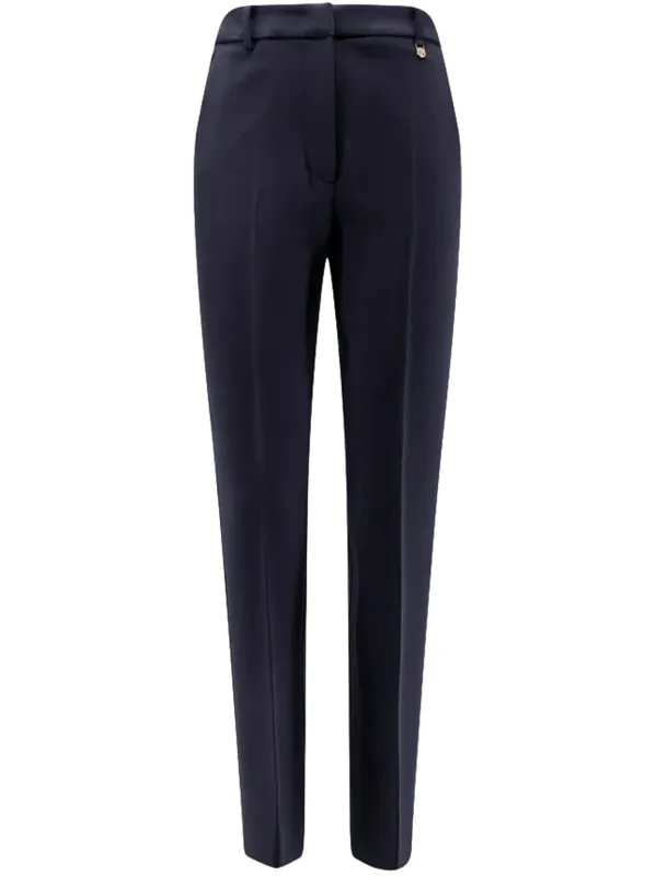 BLUE WOOL ELASTANE CROPPED PANTS sold by Lord & Taylor