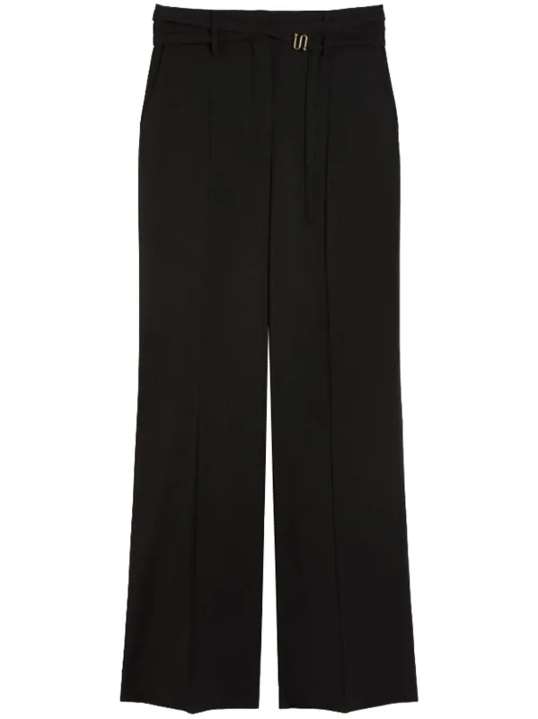 BLACK WOOL WIDE LEG PANTS sold by Lord & Taylor