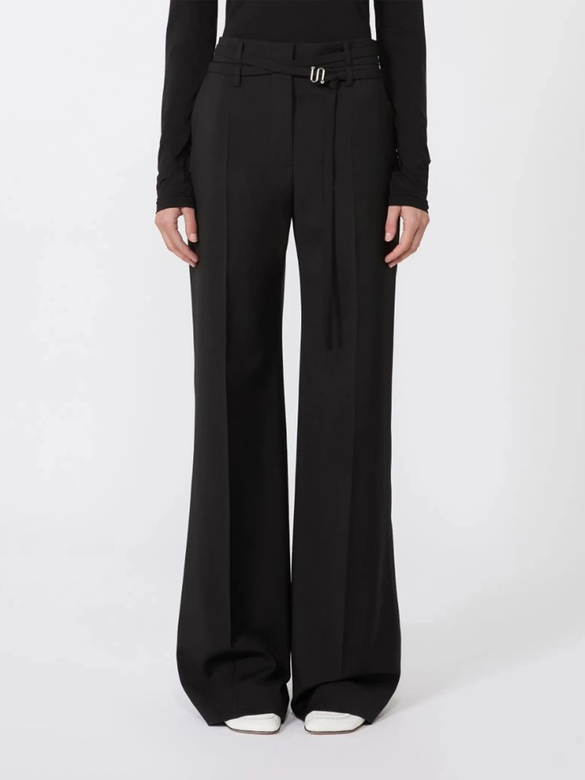 BLACK WOOL WIDE LEG PANTS sold by Lord & Taylor product image thumbnail 2