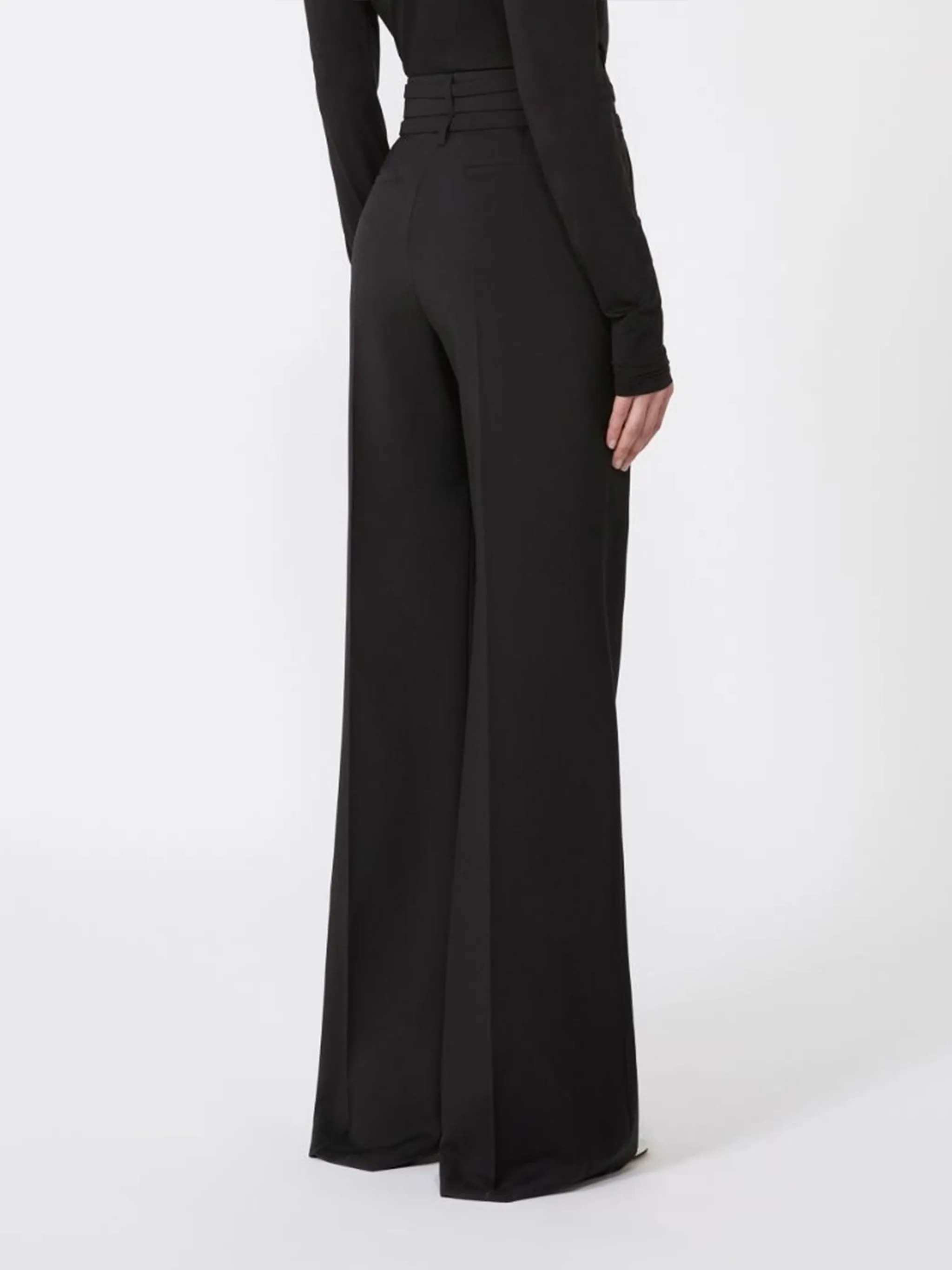 BLACK WOOL WIDE LEG PANTS sold by Lord & Taylor product image thumbnail 3