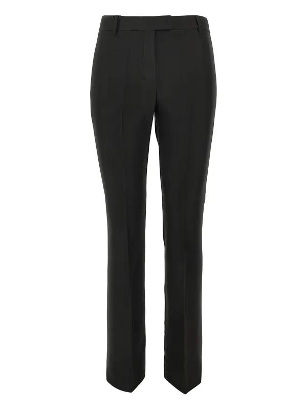 BLACK VISCOSE COTTON STRAIGHT PANTS made by MaxMara
