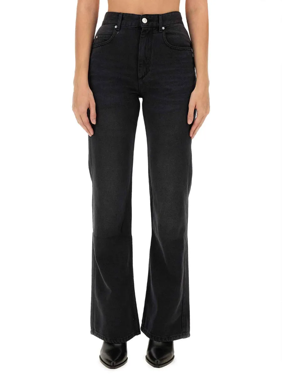 BLACK LYOCELL COTTON BOOTCUT JEANS sold by Lord & Taylor