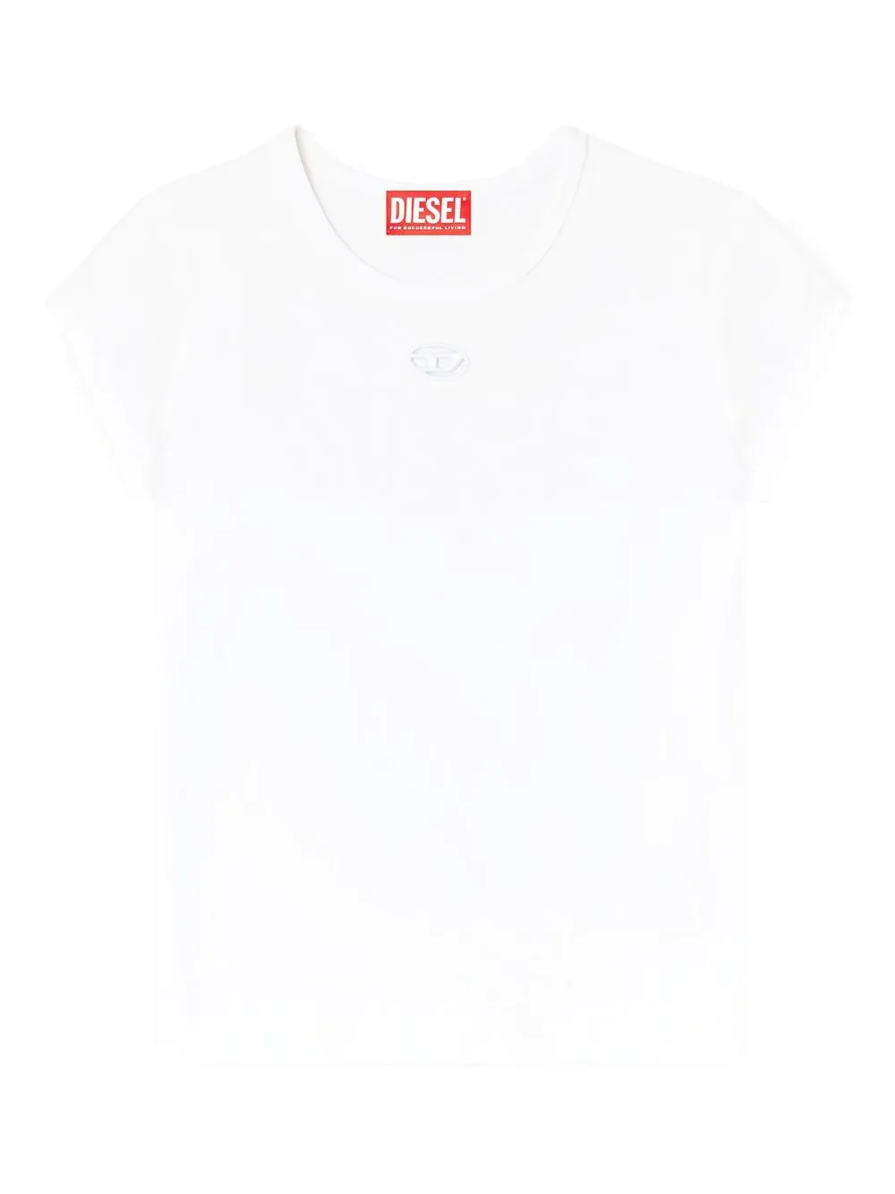 WHITE COTTON ELASTANE OVAL T-SHIRTS sold by Lord & Taylor