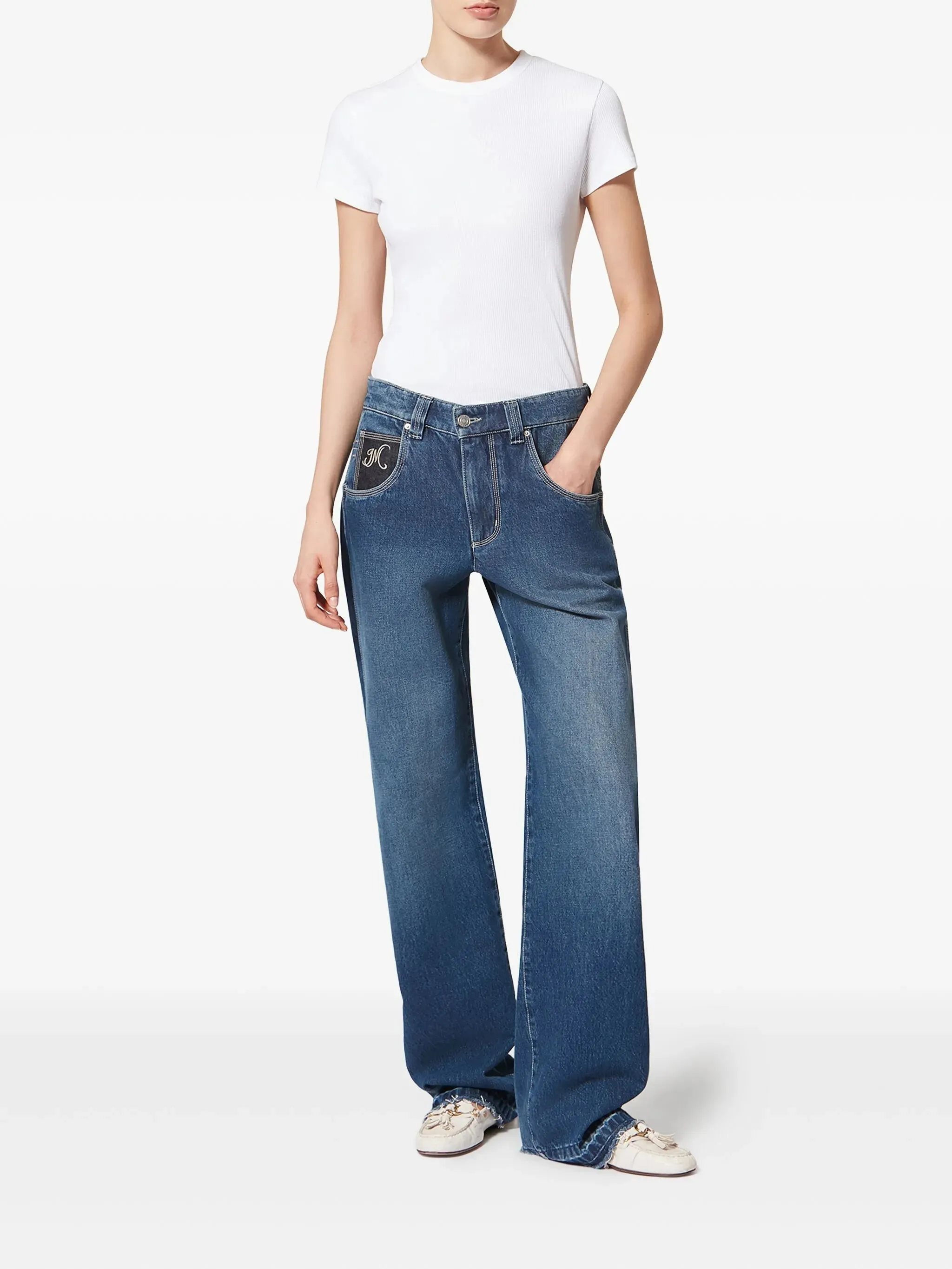 BLUE COTTON REGULAR STRAIGHT PANTS sold by Lord & Taylor product image thumbnail 2