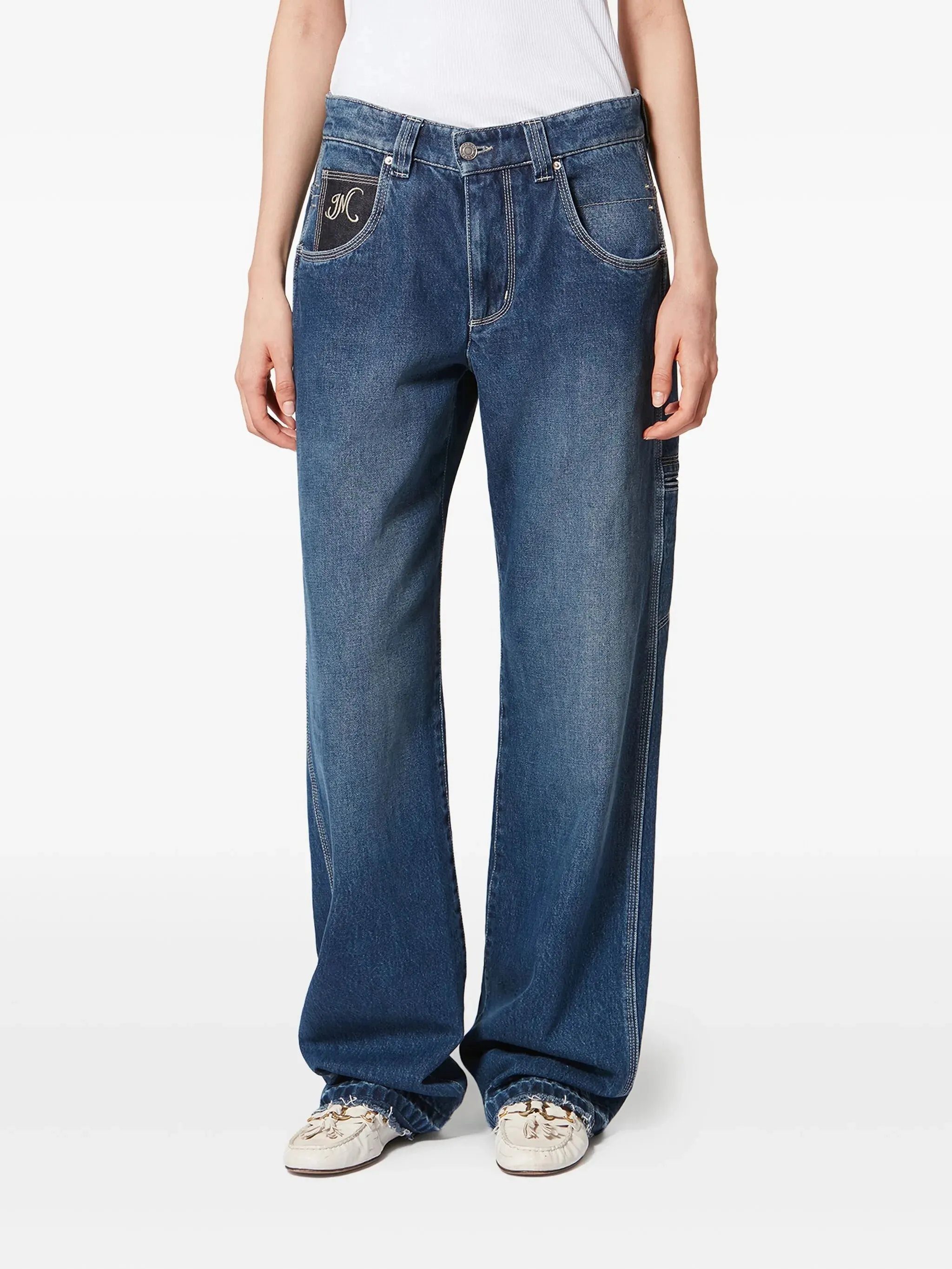 BLUE COTTON REGULAR STRAIGHT PANTS sold by Lord & Taylor product image thumbnail 3