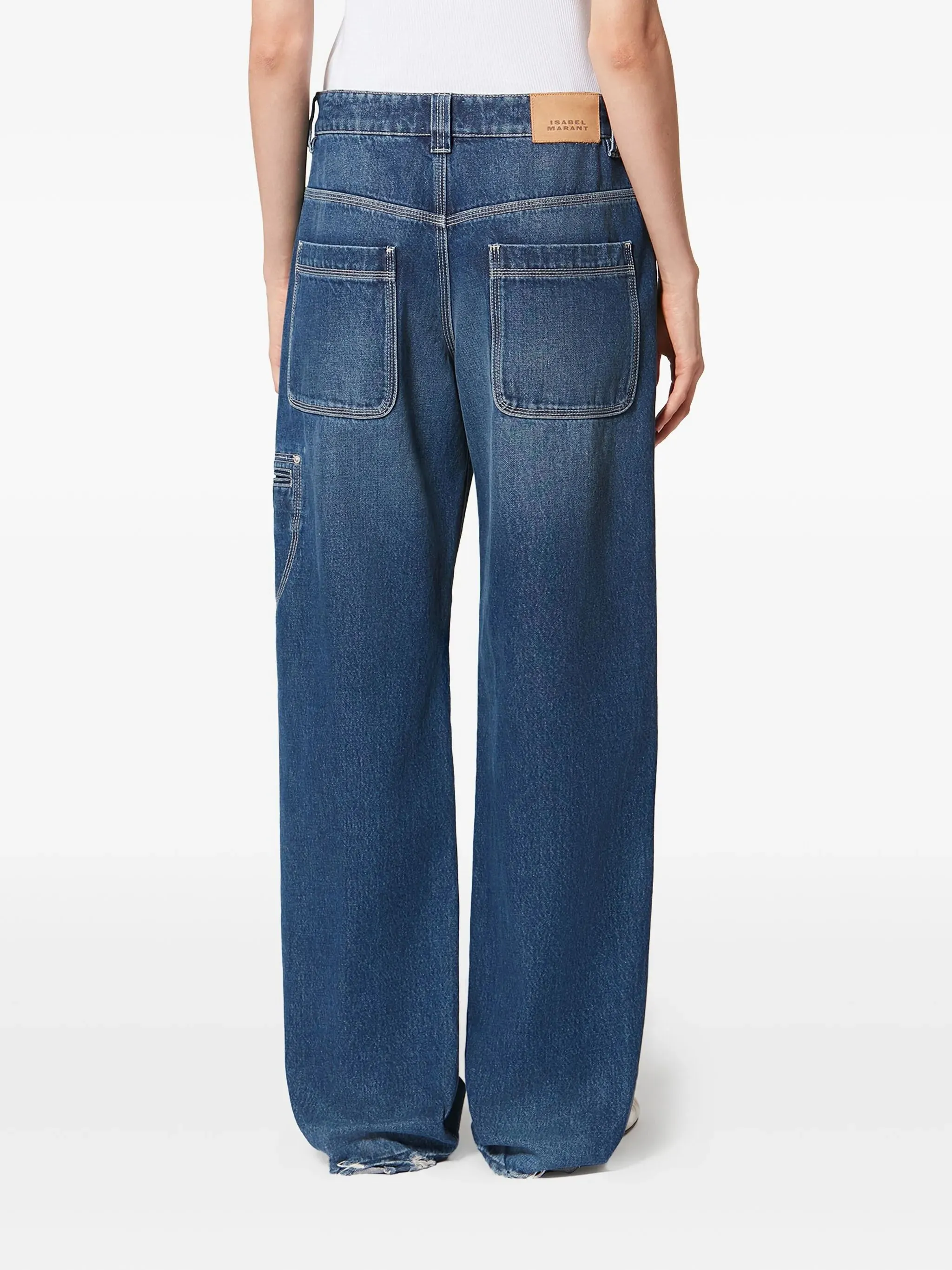 BLUE COTTON REGULAR STRAIGHT PANTS sold by Lord & Taylor product image thumbnail 4