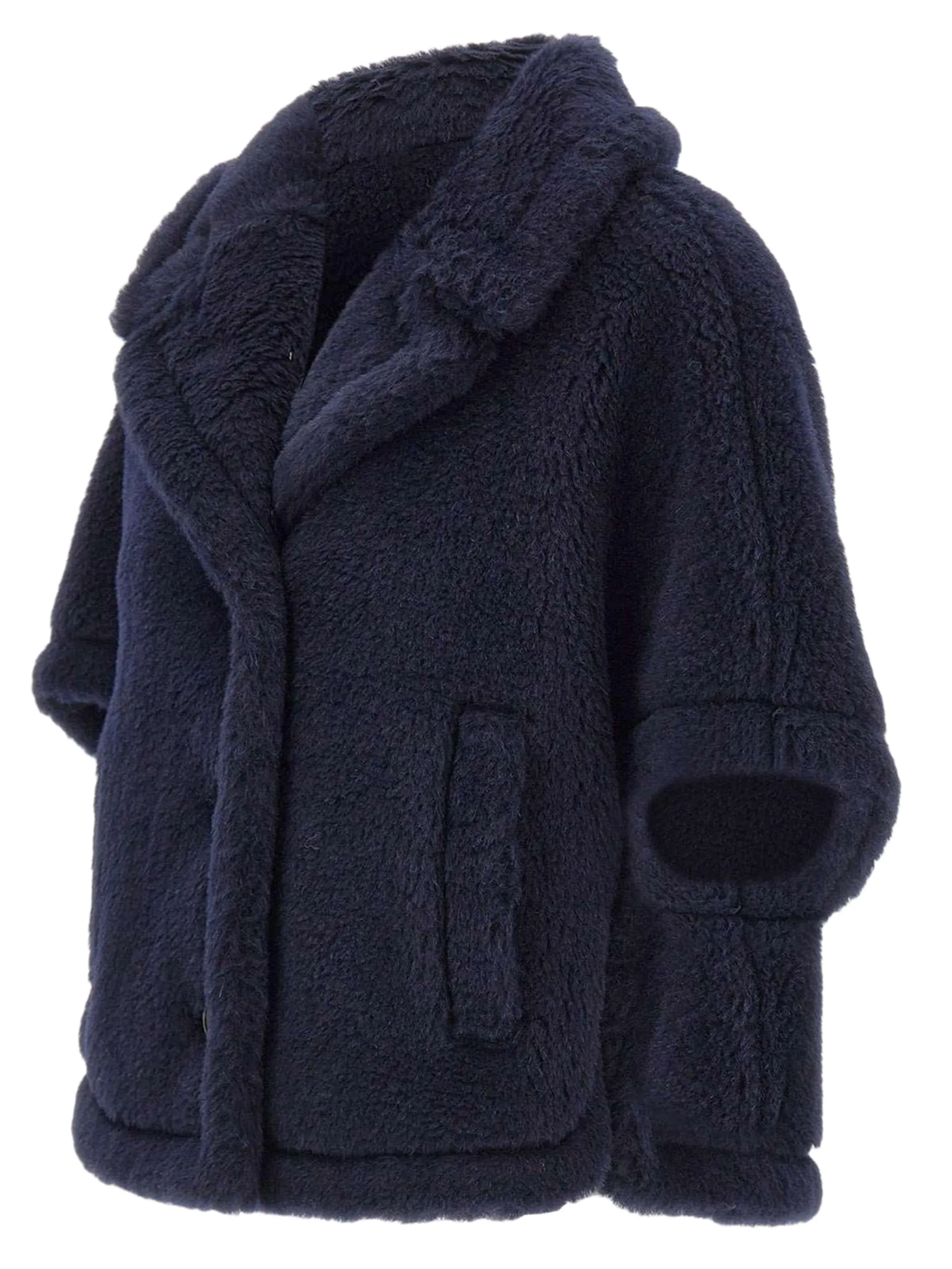 BLUE SILK WOOL COAT sold by Lord & Taylor product image thumbnail 3