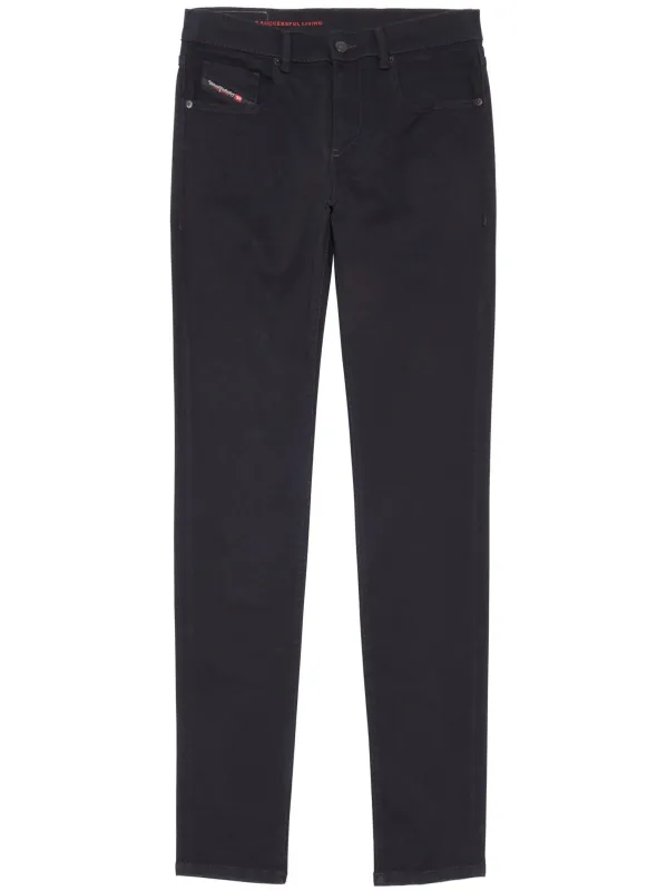 BLACK COTTON ELASTANE SKINNY JEANS made by Diesel